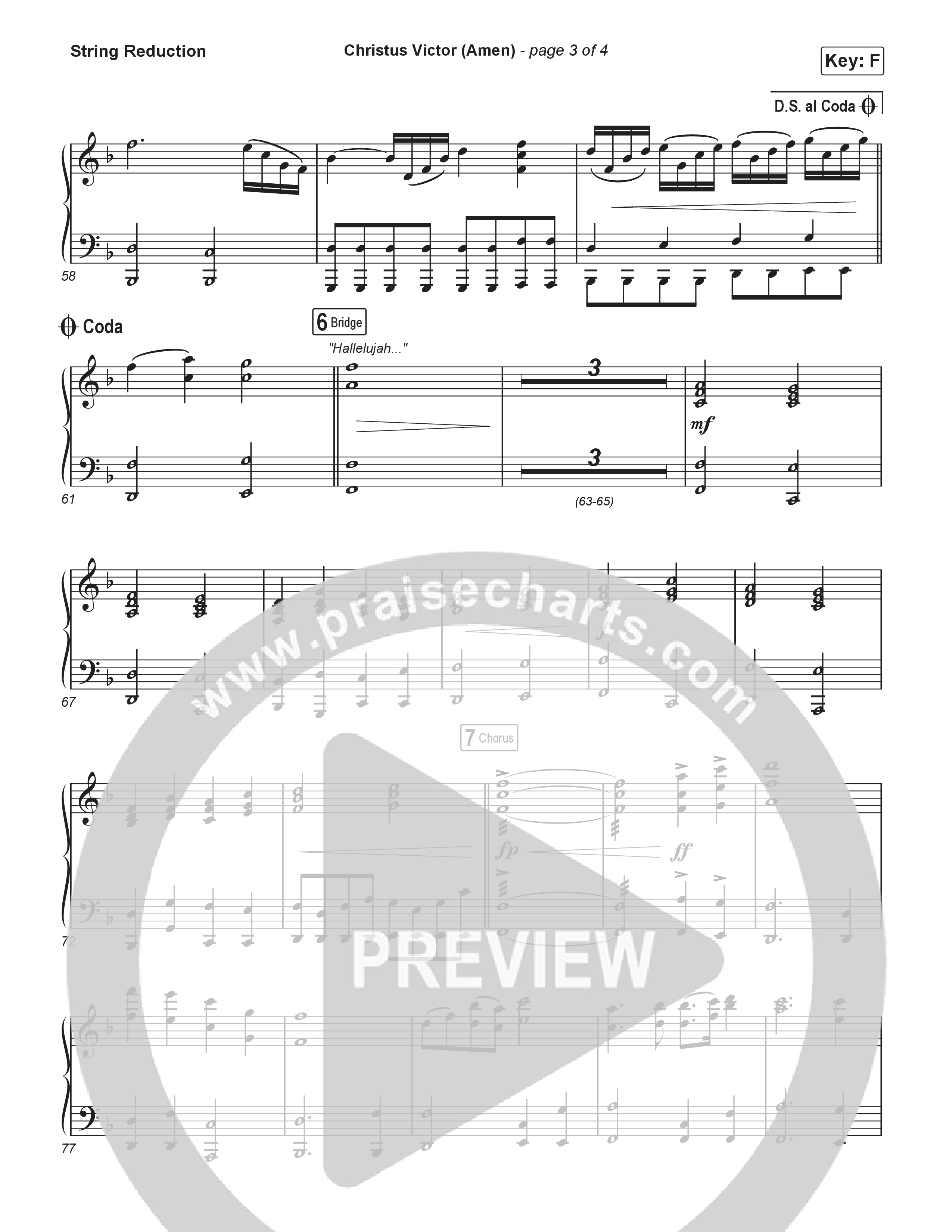 Christus Victor (Amen) (Choral Anthem SATB) String Reduction (Keith & Kristyn Getty / Arr. Luke Gambill)