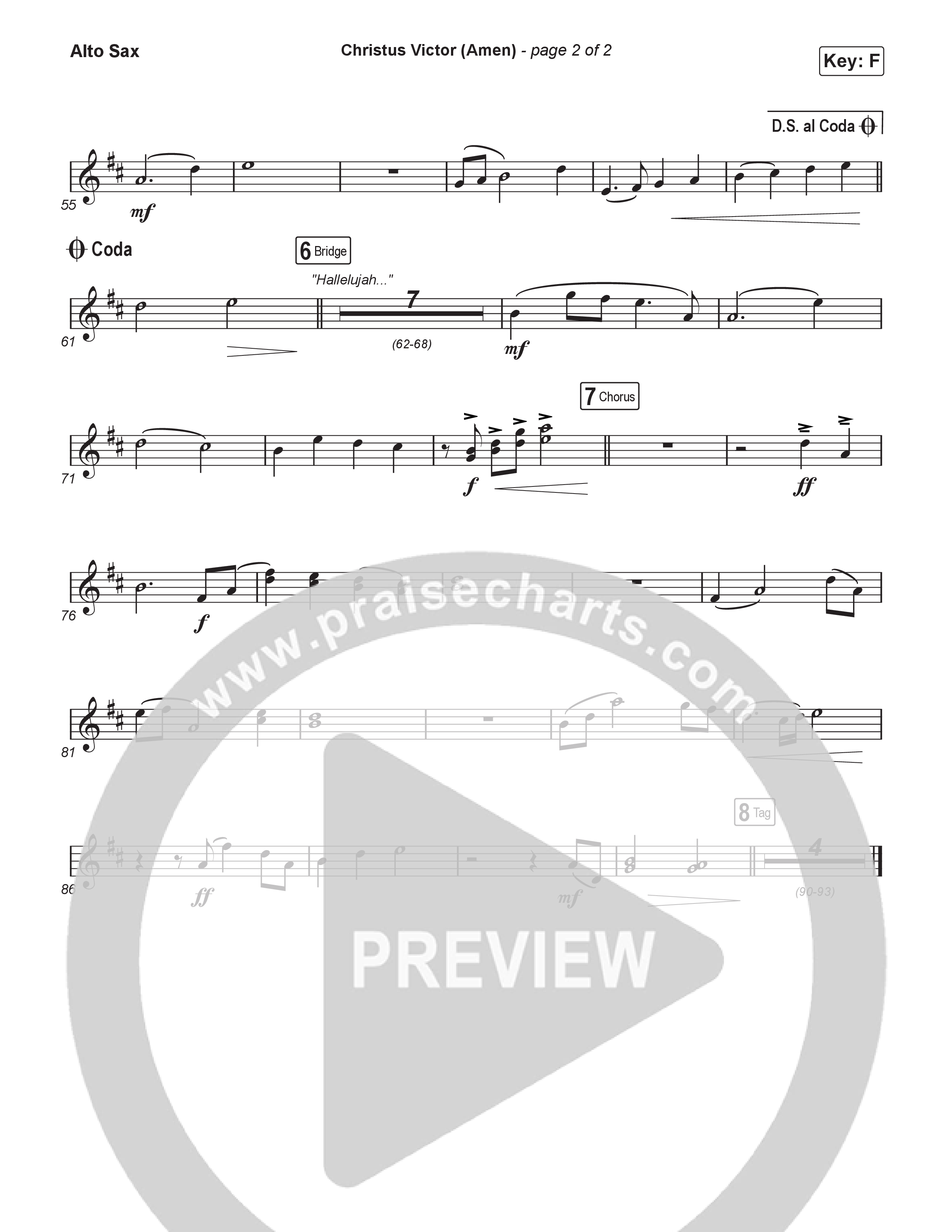 Christus Victor (Amen) (Sing It Now) Alto Sax (Keith & Kristyn Getty / Arr. Luke Gambill)