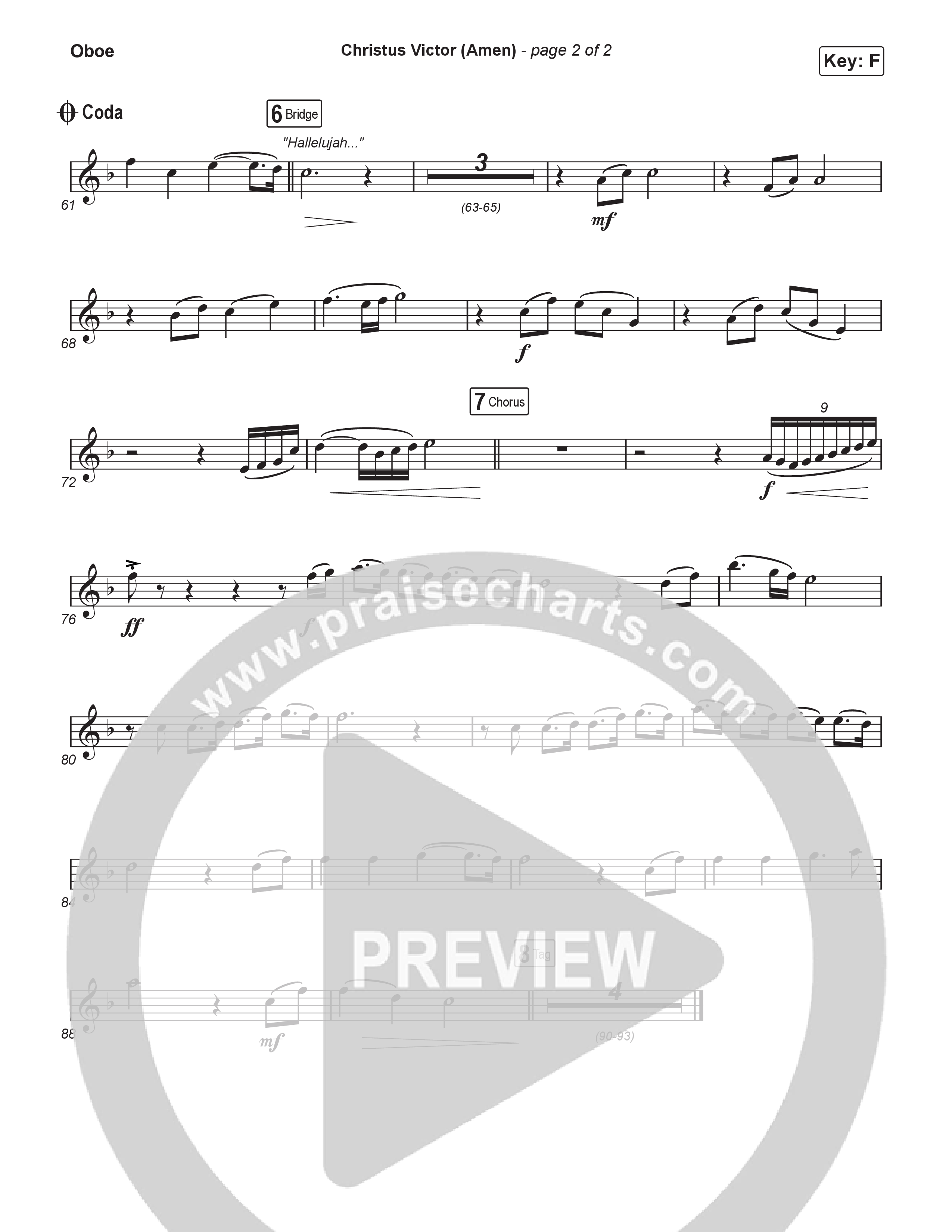 Christus Victor (Amen) (Sing It Now) Oboe (Keith & Kristyn Getty / Arr. Luke Gambill)