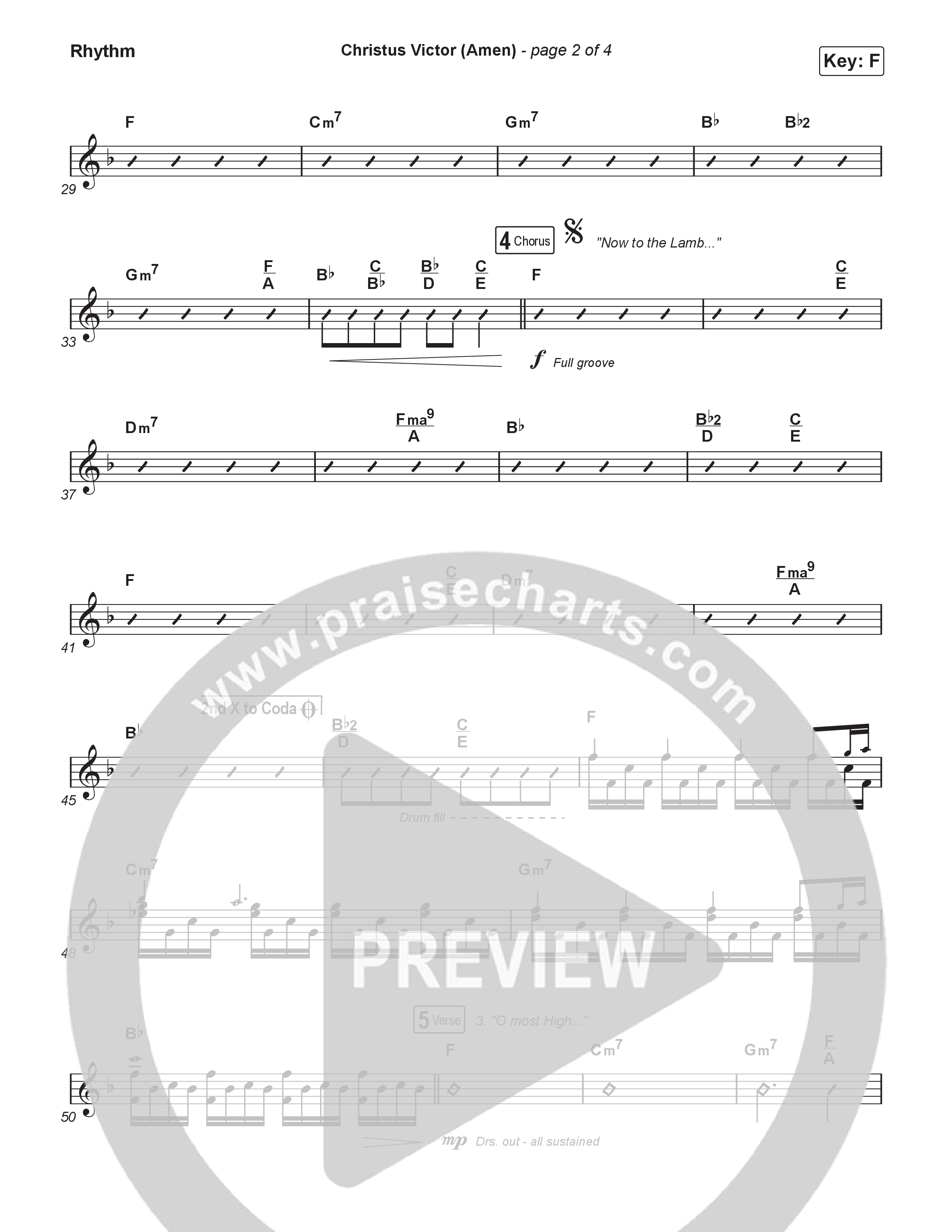 Christus Victor (Amen) (Worship Choir/SAB) Rhythm Pack (Keith & Kristyn Getty / Arr. Luke Gambill)