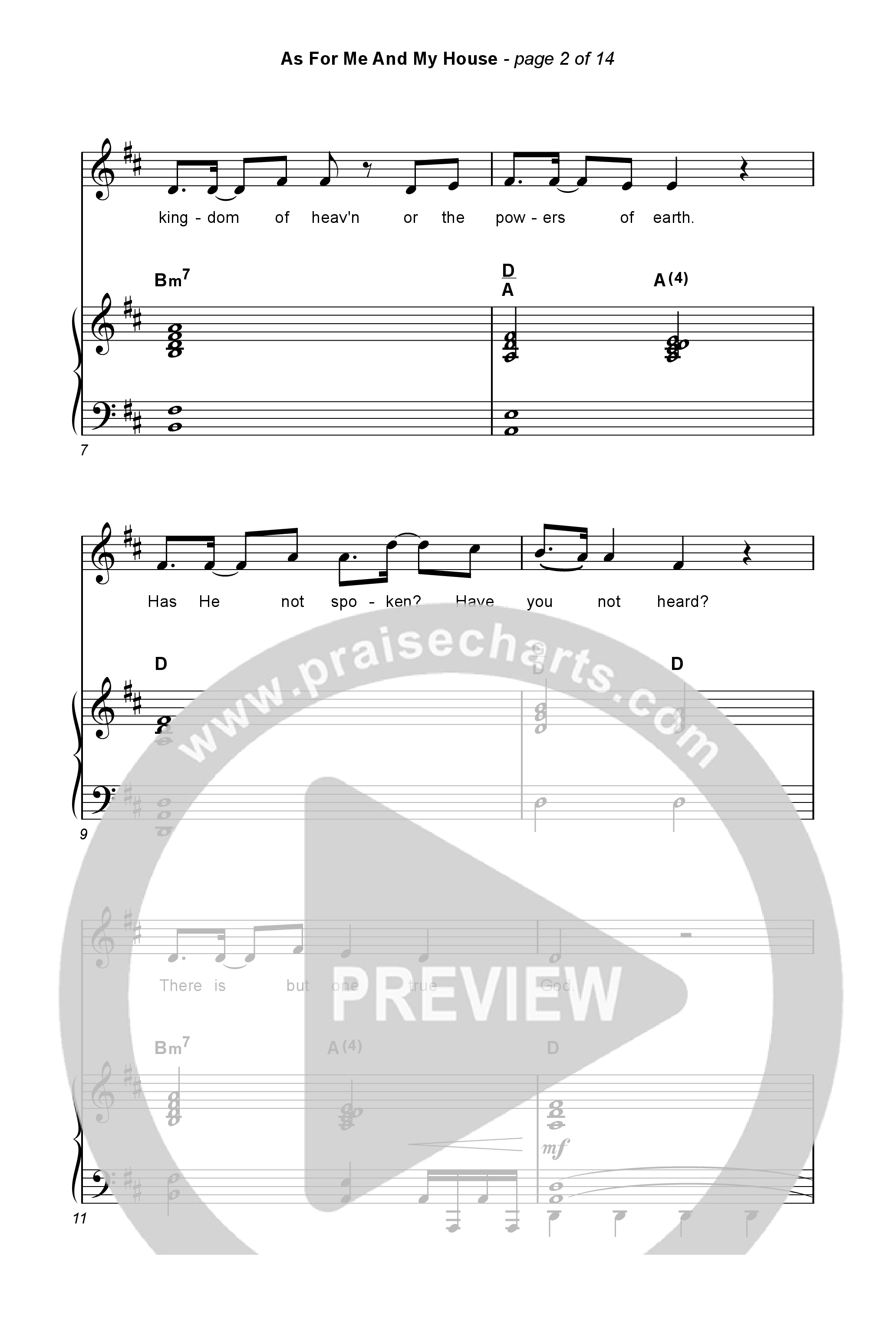 As For Me And My House (Choral Anthem SATB) Octavo (SATB & Pno) (Keith & Kristyn Getty / Cochren & Co / Arr. Luke Gambill)