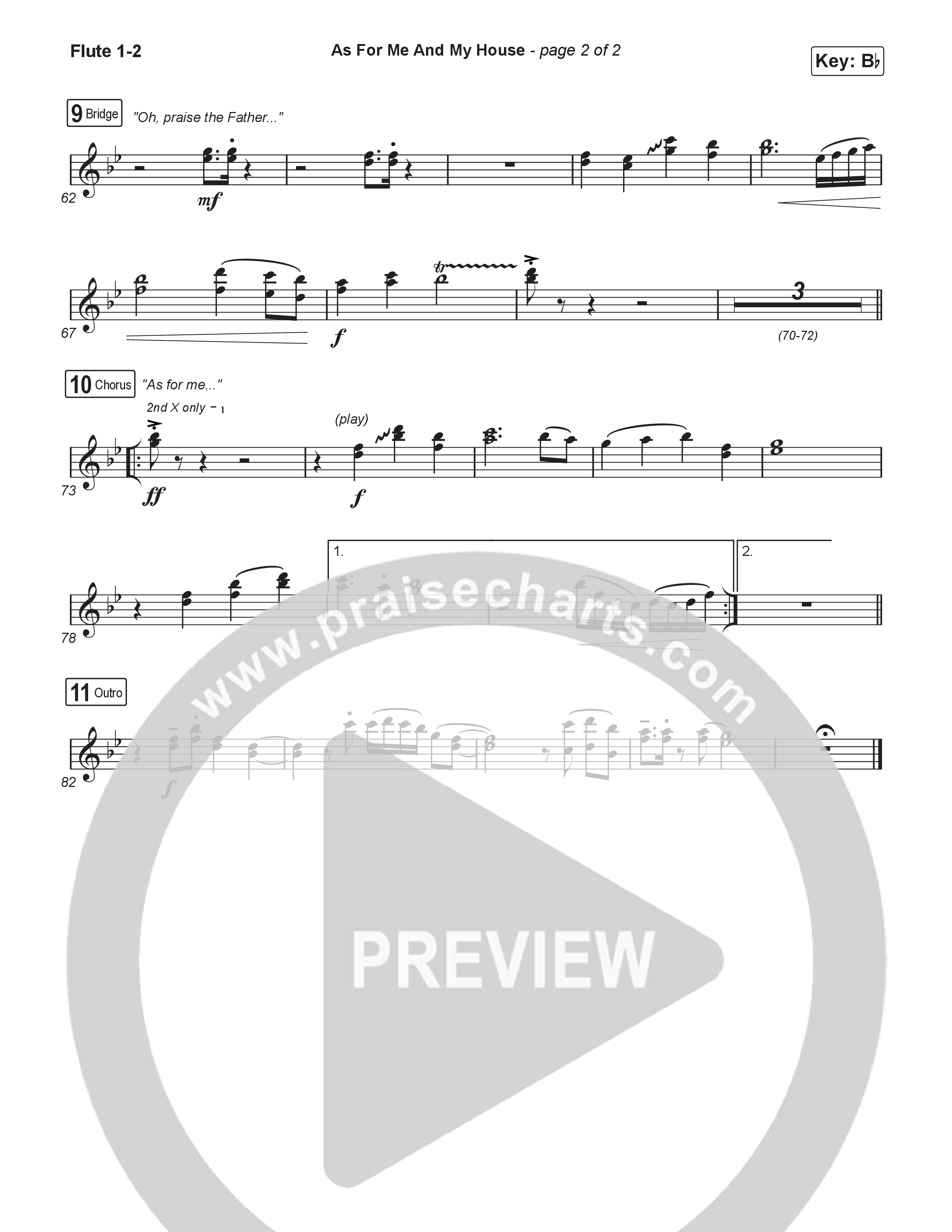 As For Me And My House (Sing It Now) Flute 1/2 (Keith & Kristyn Getty / Cochren & Co / Arr. Luke Gambill)