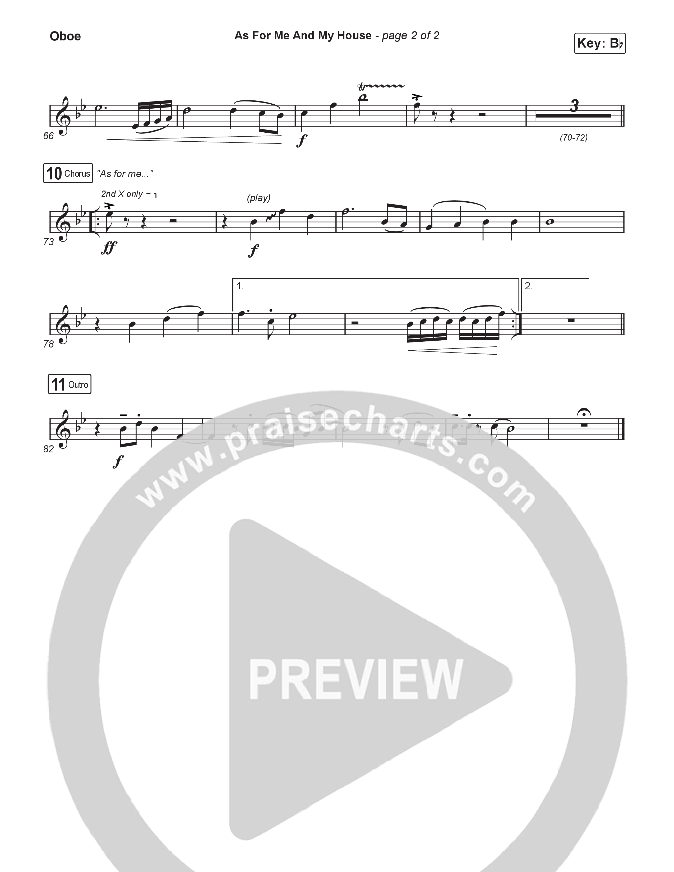 As For Me And My House (Sing It Now) Oboe (Keith & Kristyn Getty / Cochren & Co / Arr. Luke Gambill)