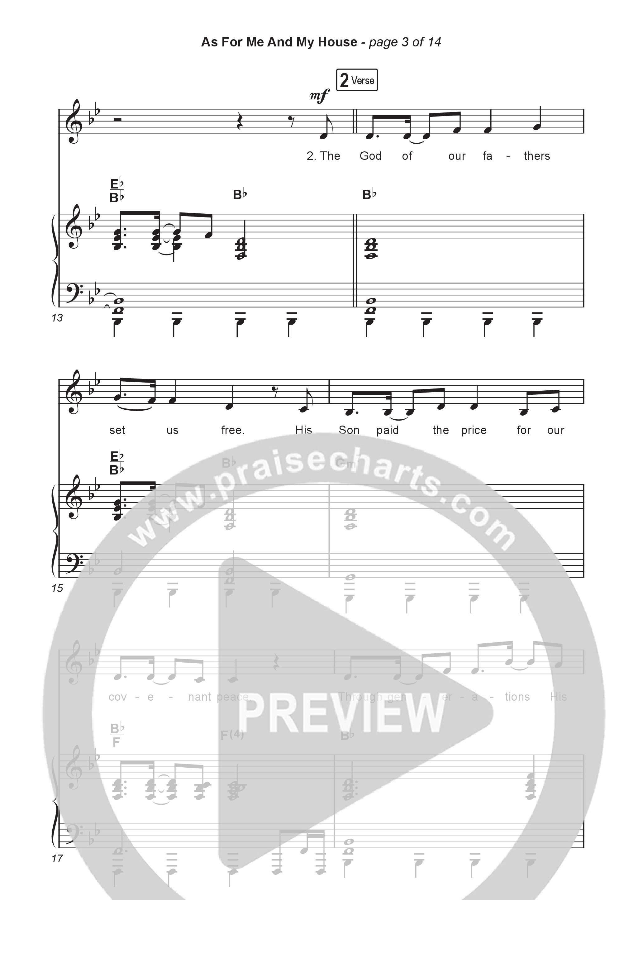As For Me And My House (Sing It Now) Octavo (SATB & Pno) (Keith & Kristyn Getty / Cochren & Co / Arr. Luke Gambill)