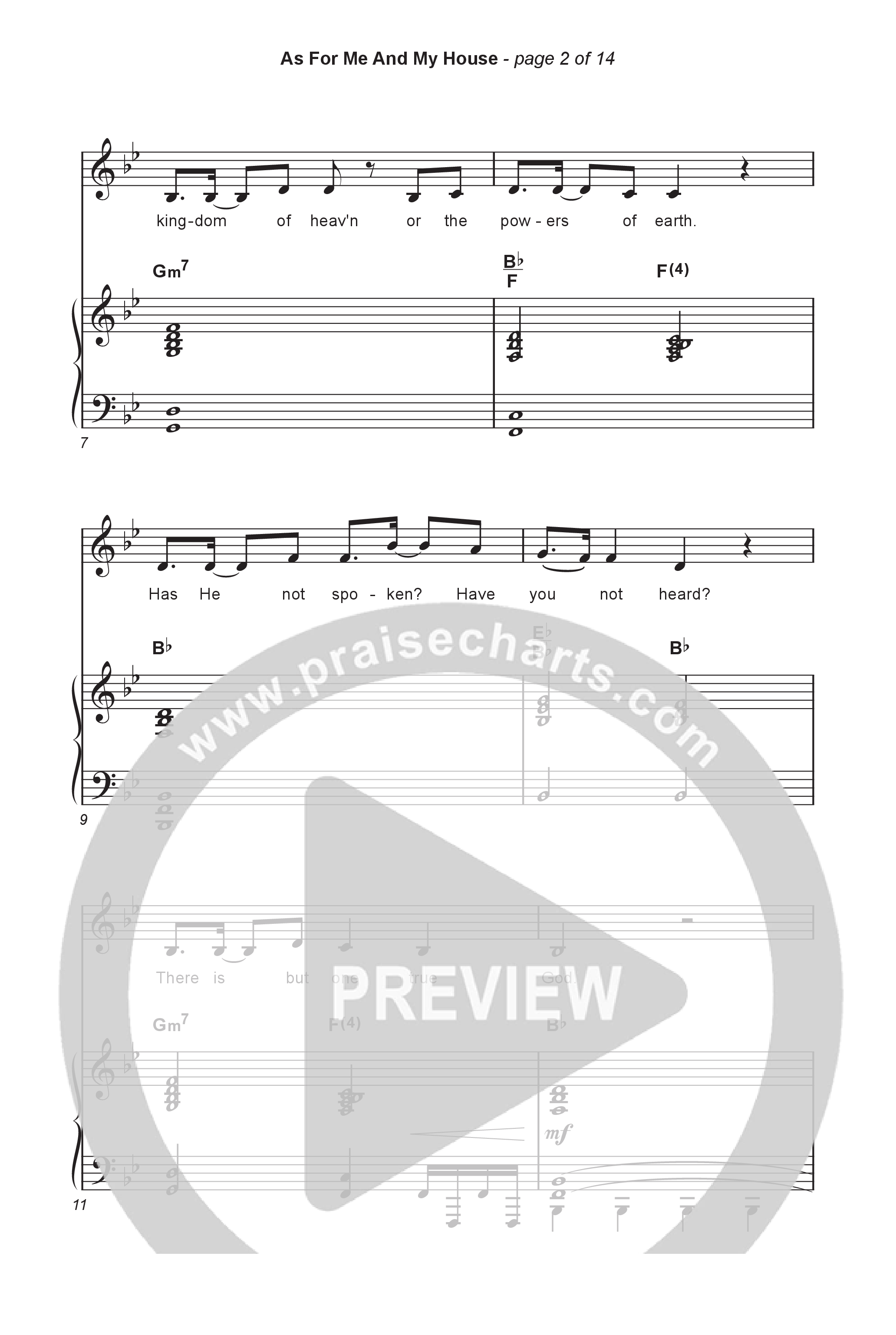 As For Me And My House (Worship Choir/SAB) Octavo (SAB & Pno) (Keith & Kristyn Getty / Cochren & Co / Arr. Luke Gambill)