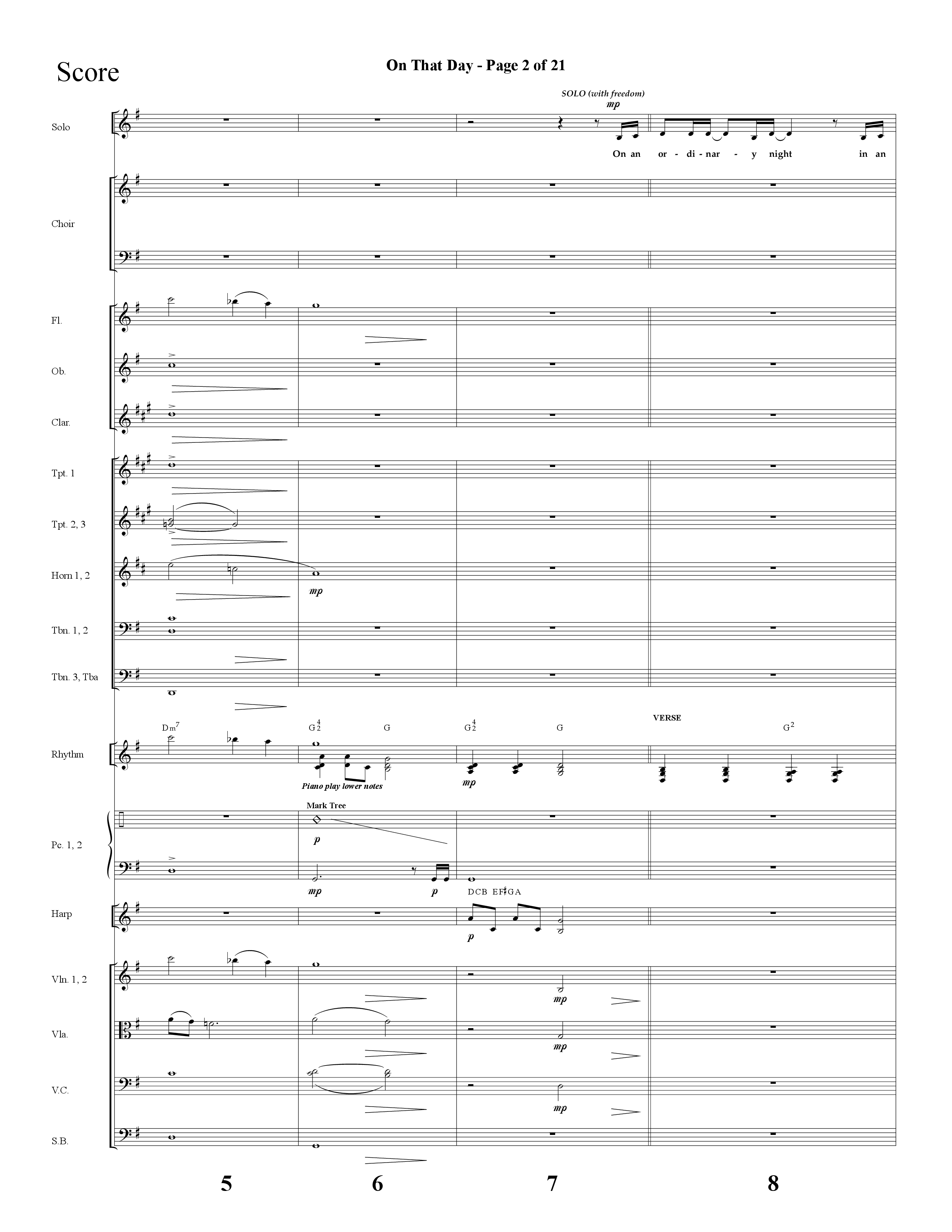 On That Day (with One Day) (Choral Anthem SATB) Orchestration (Lifeway Choral / Arr. Cliff Duren)