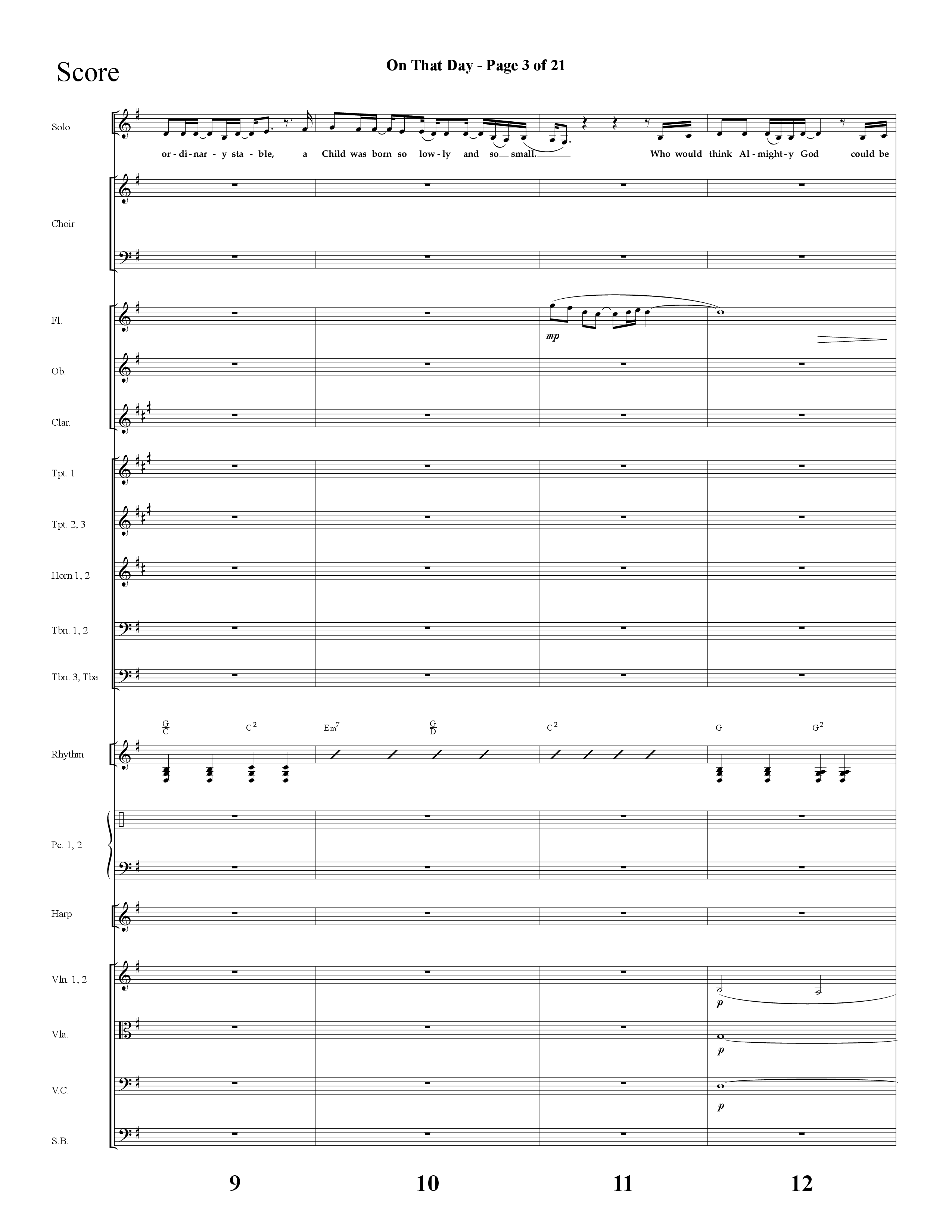 On That Day (with One Day) (Choral Anthem SATB) Orchestration (Lifeway Choral / Arr. Cliff Duren)