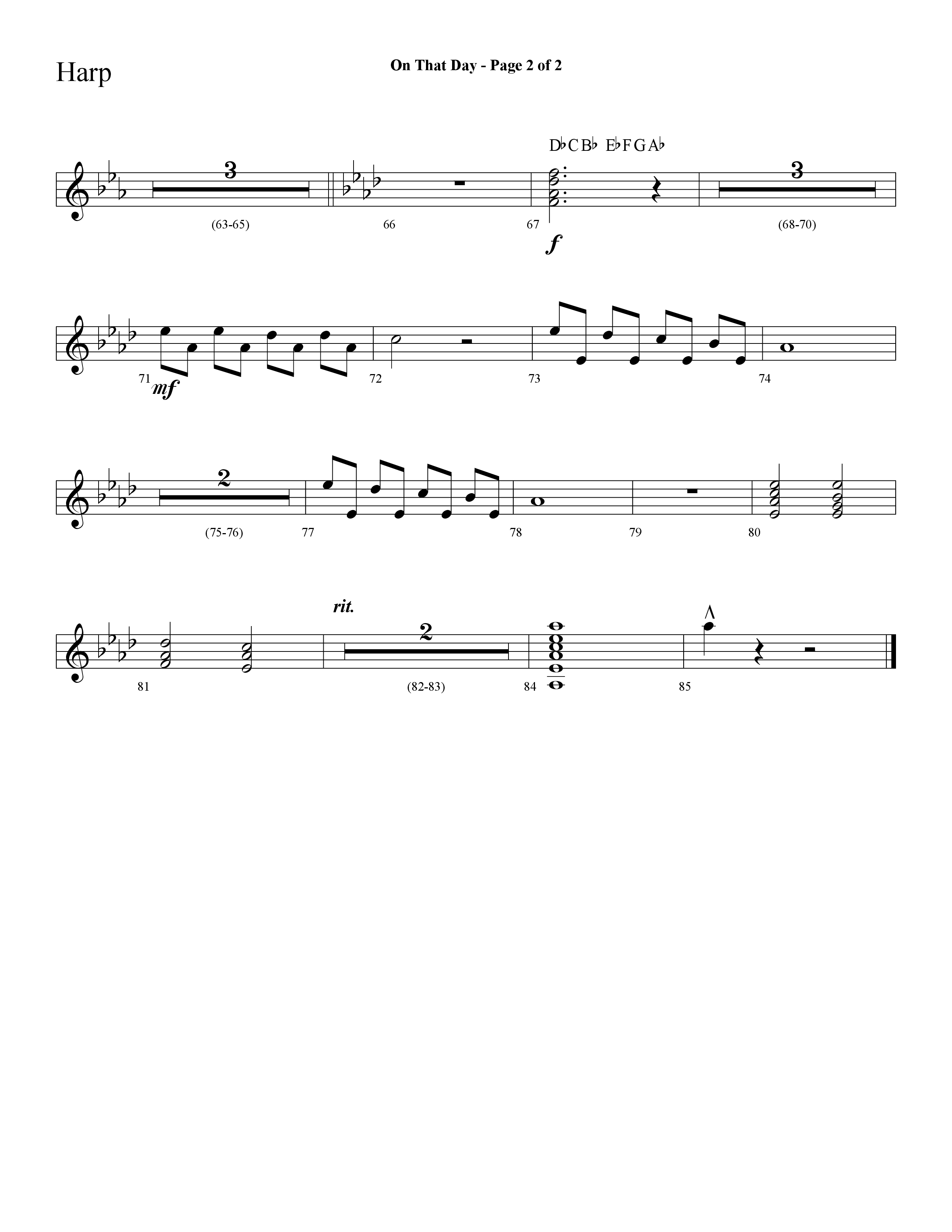 On That Day (with One Day) (Choral Anthem SATB) Harp (Lifeway Choral / Arr. Cliff Duren)