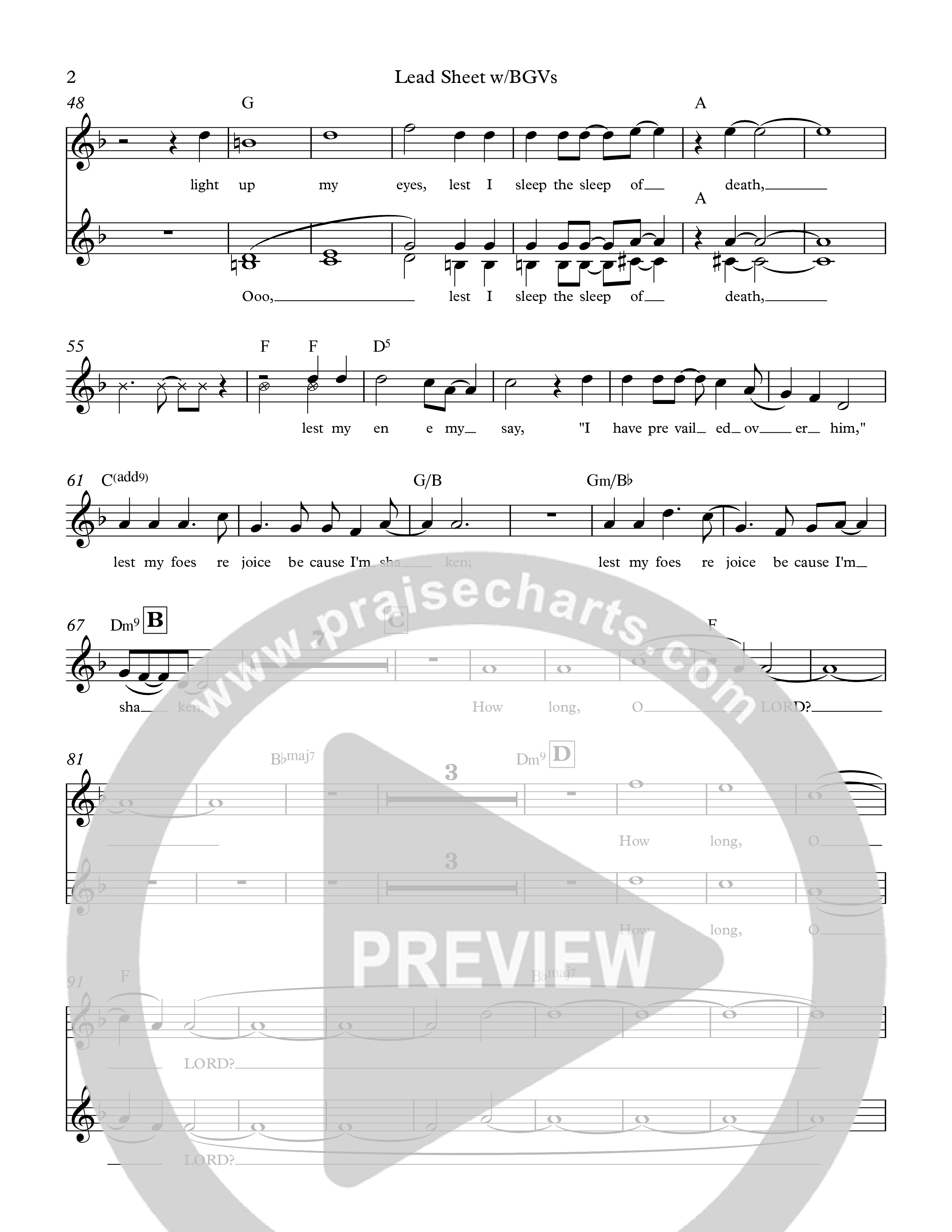 Psalm 13 Choir Sheet (The Corner Room)