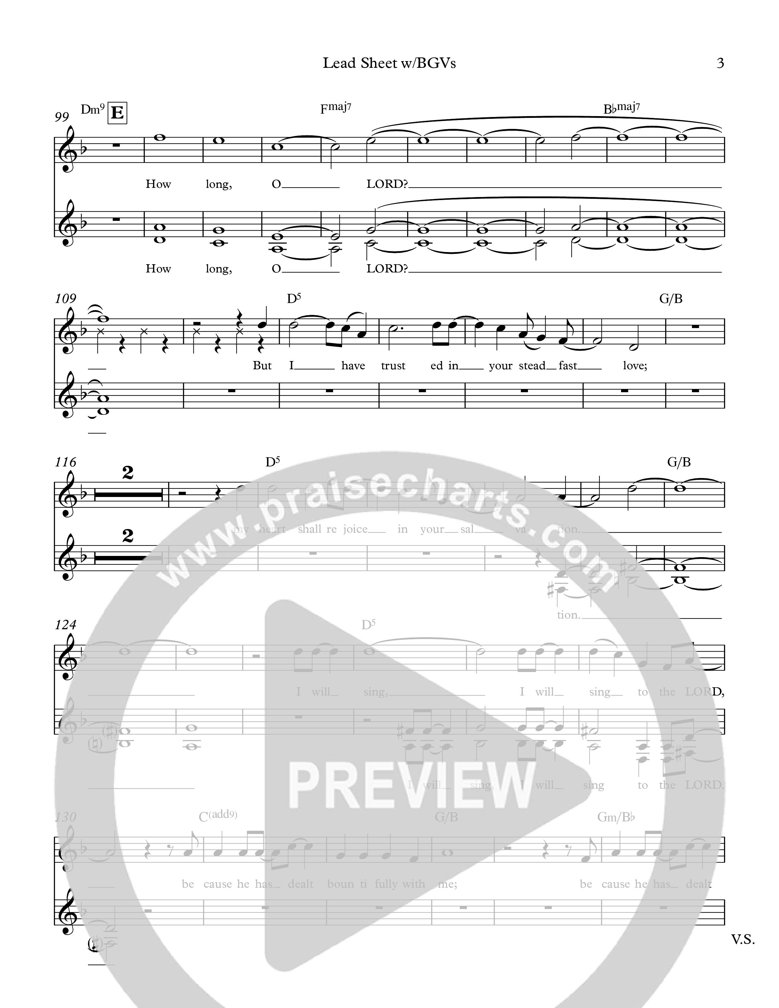 Psalm 13 Choir Sheet (The Corner Room)