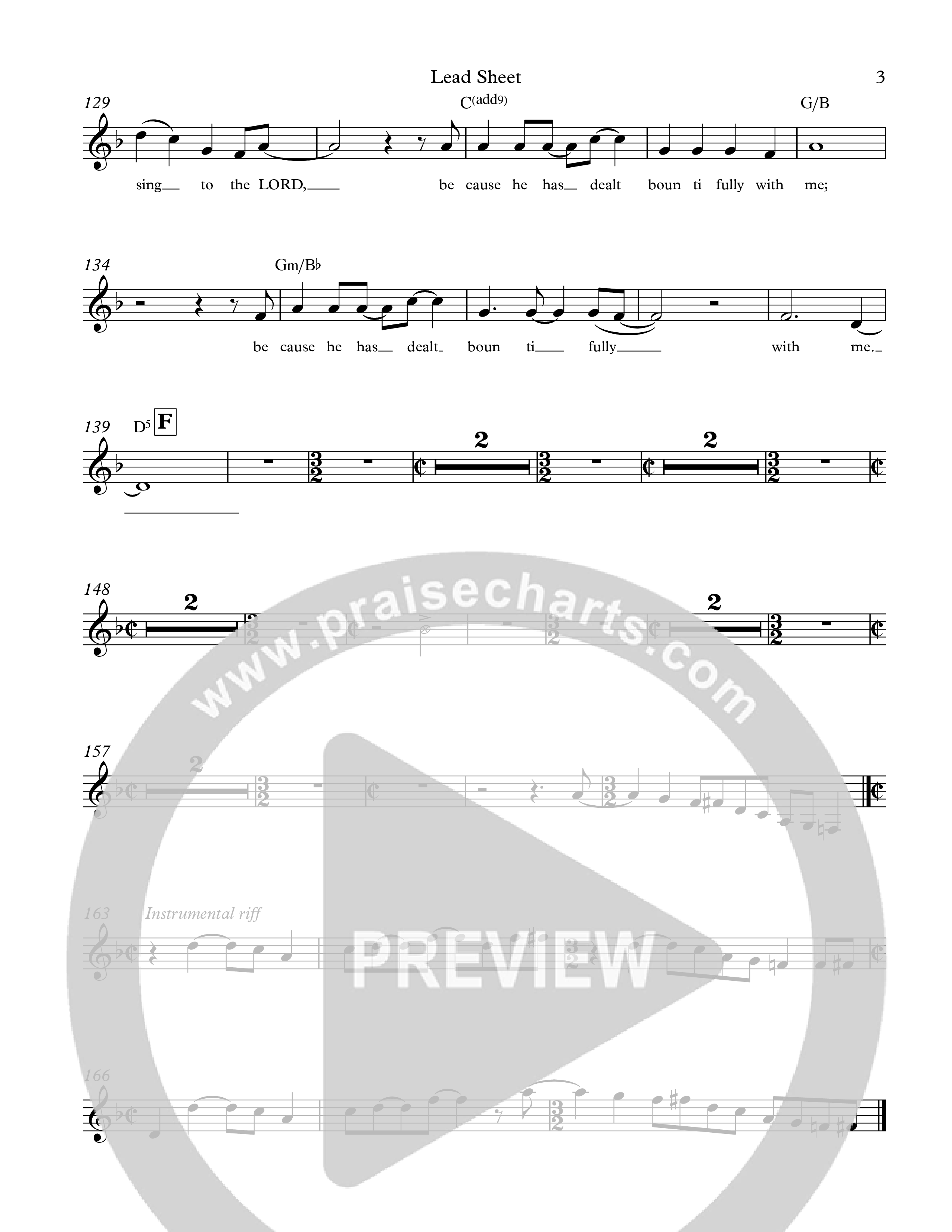 Psalm 13 Lead Sheet Melody (The Corner Room)