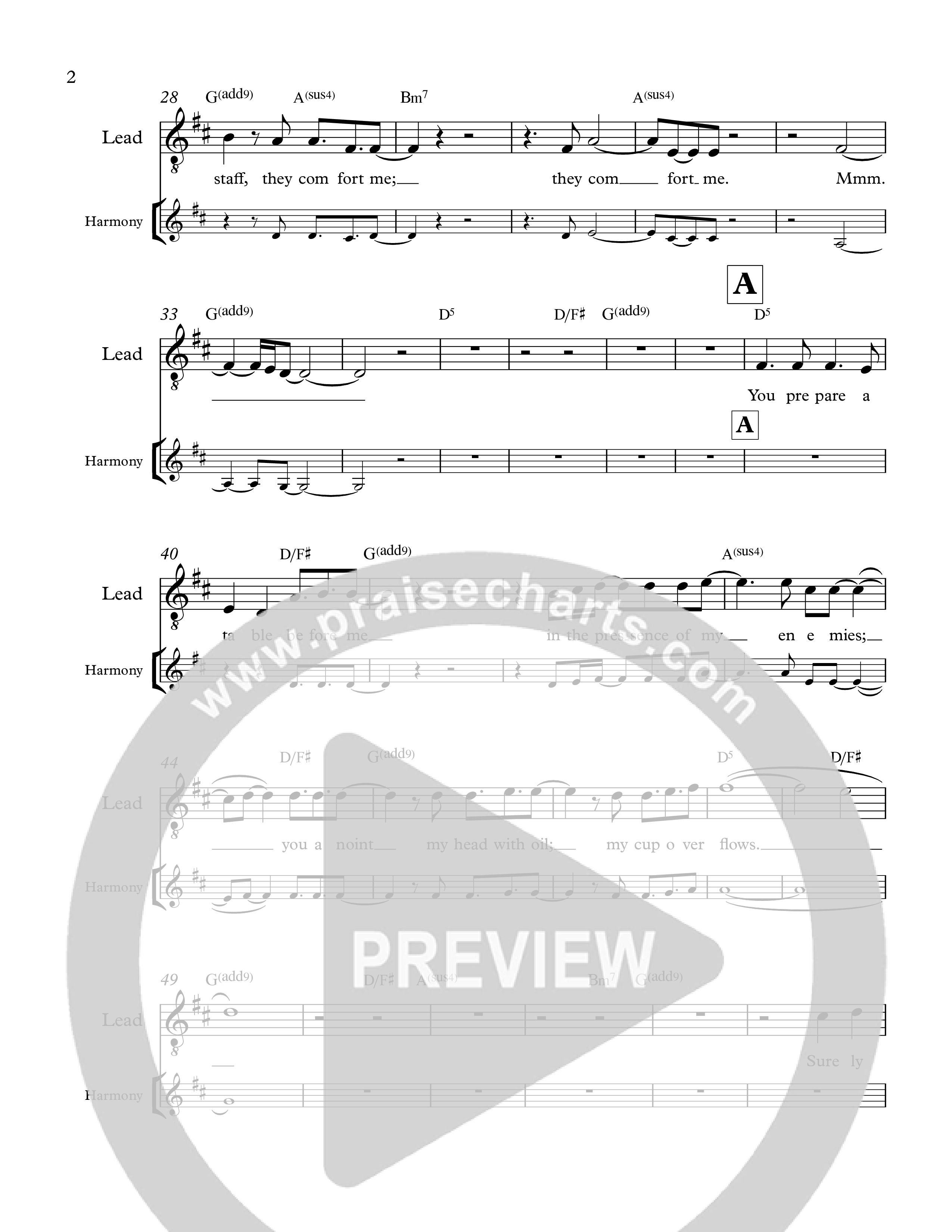 Psalm 23 Choir Sheet (The Corner Room)