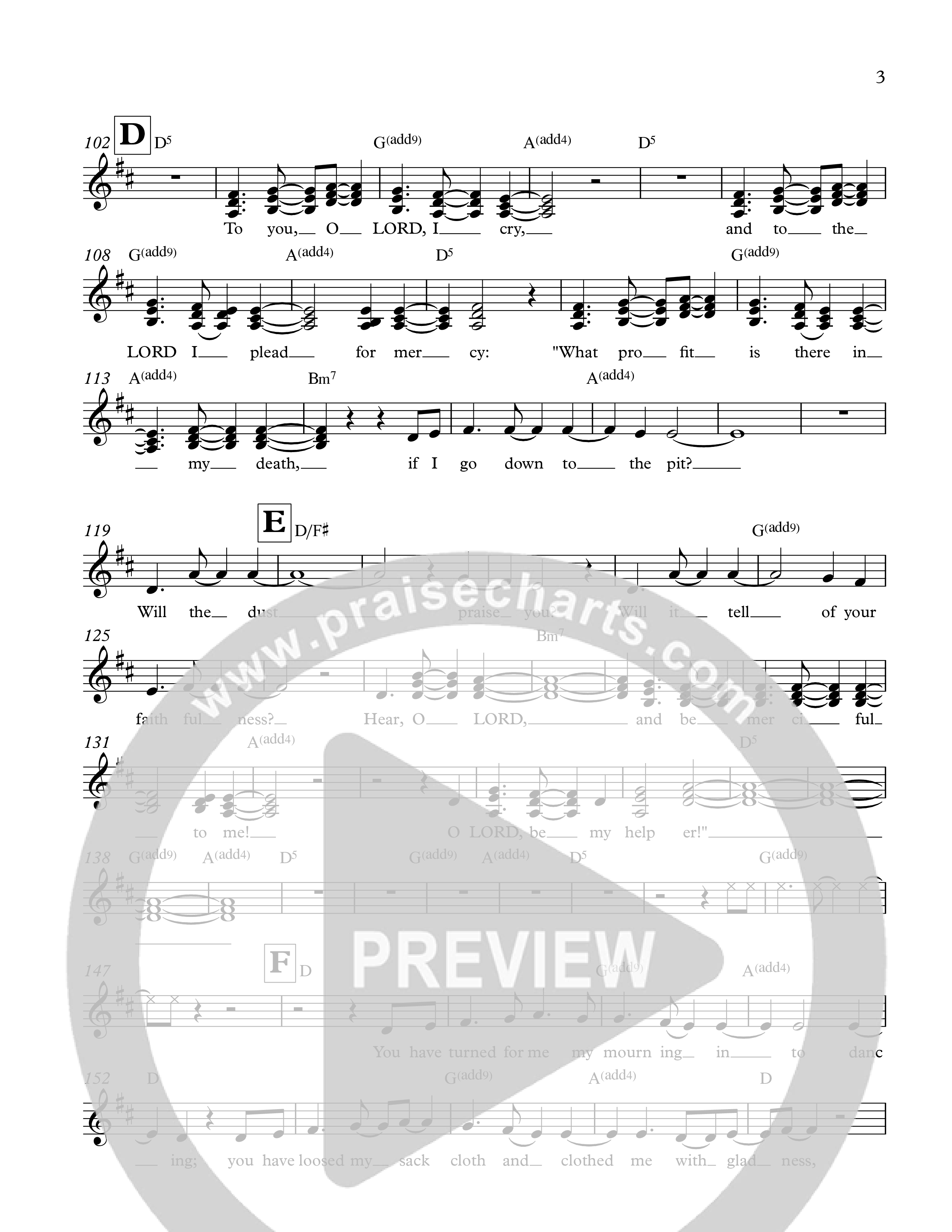 Psalm 30 Choir Sheet (The Corner Room)