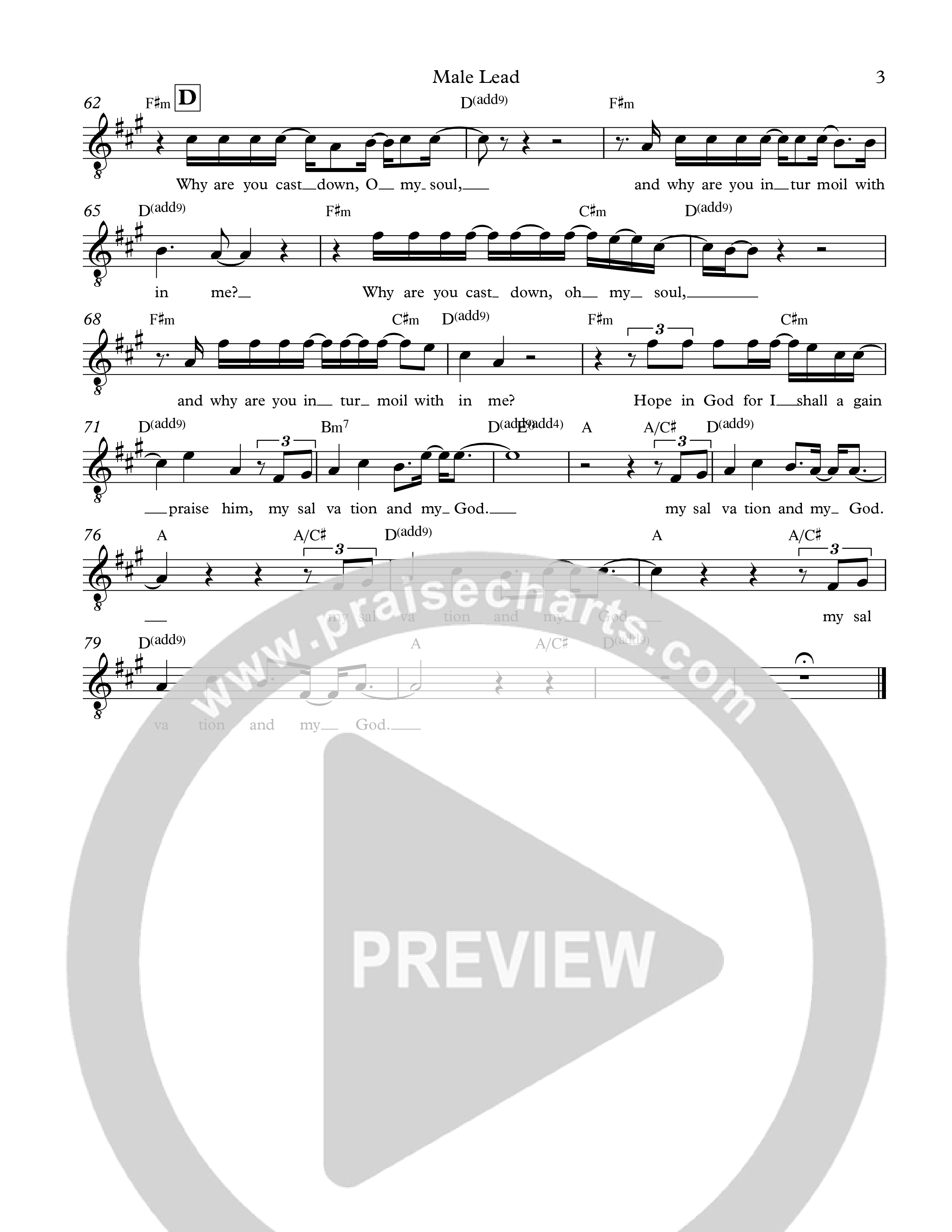 Psalm 42 Lead Sheet Melody (The Corner Room)