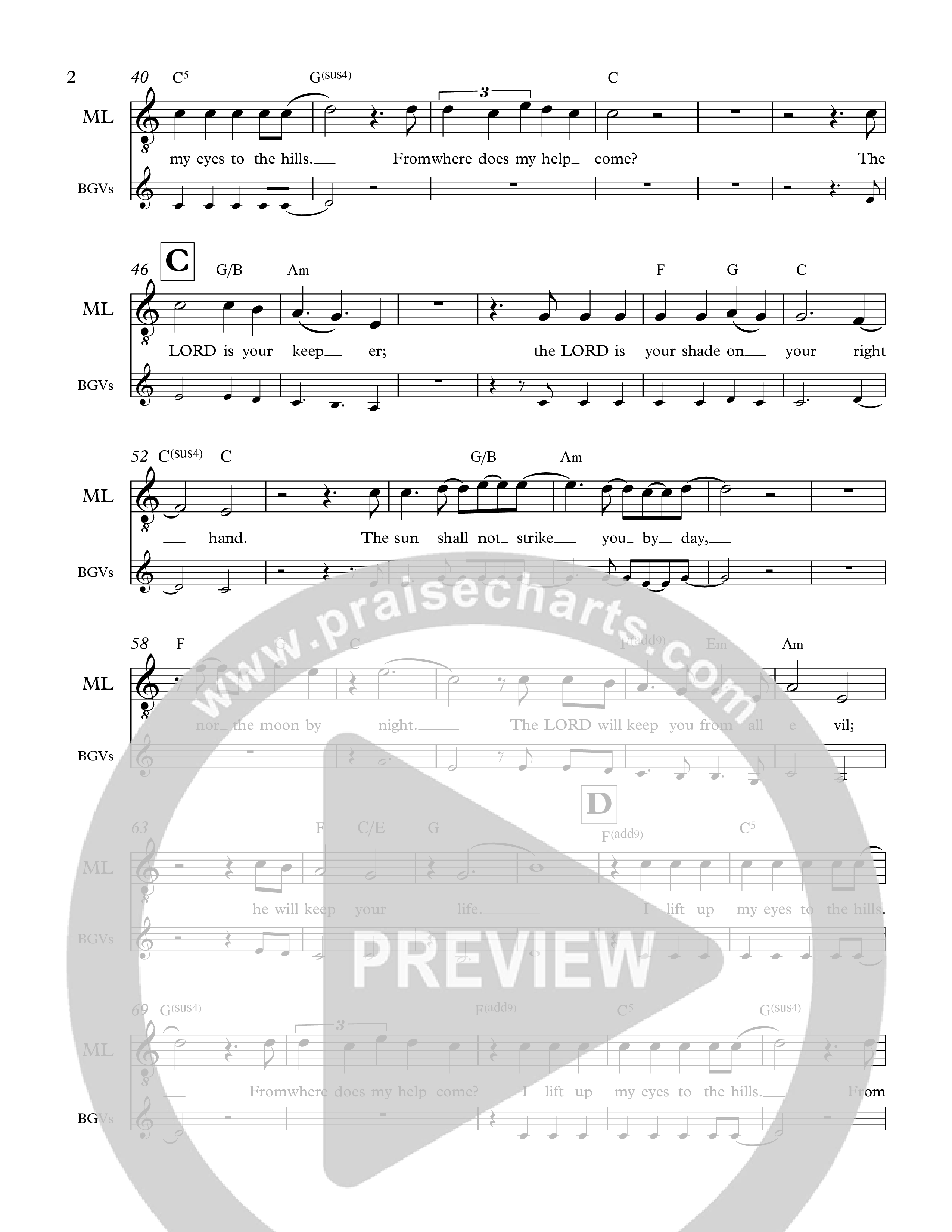 Psalm 121 Choir Sheet (The Corner Room)