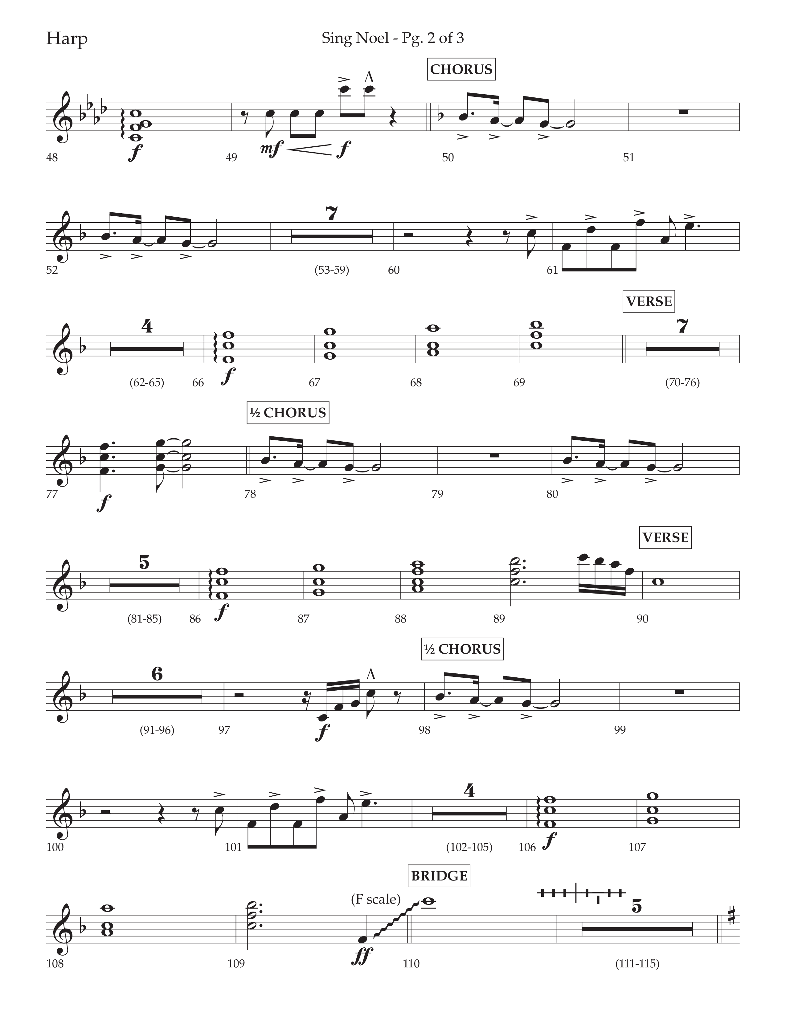 Sing Noel (with Angels We Have Heard on High) (Choral Anthem SATB) Harp (Lifeway Choral / Arr. Cliff Duren)