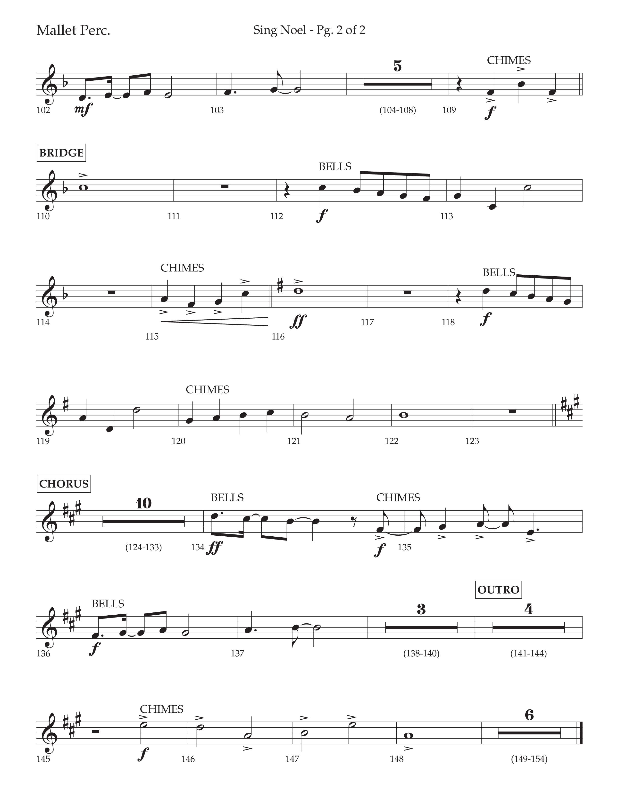 Sing Noel (with Angels We Have Heard on High) (Choral Anthem SATB) Mallets (Lifeway Choral / Arr. Cliff Duren)