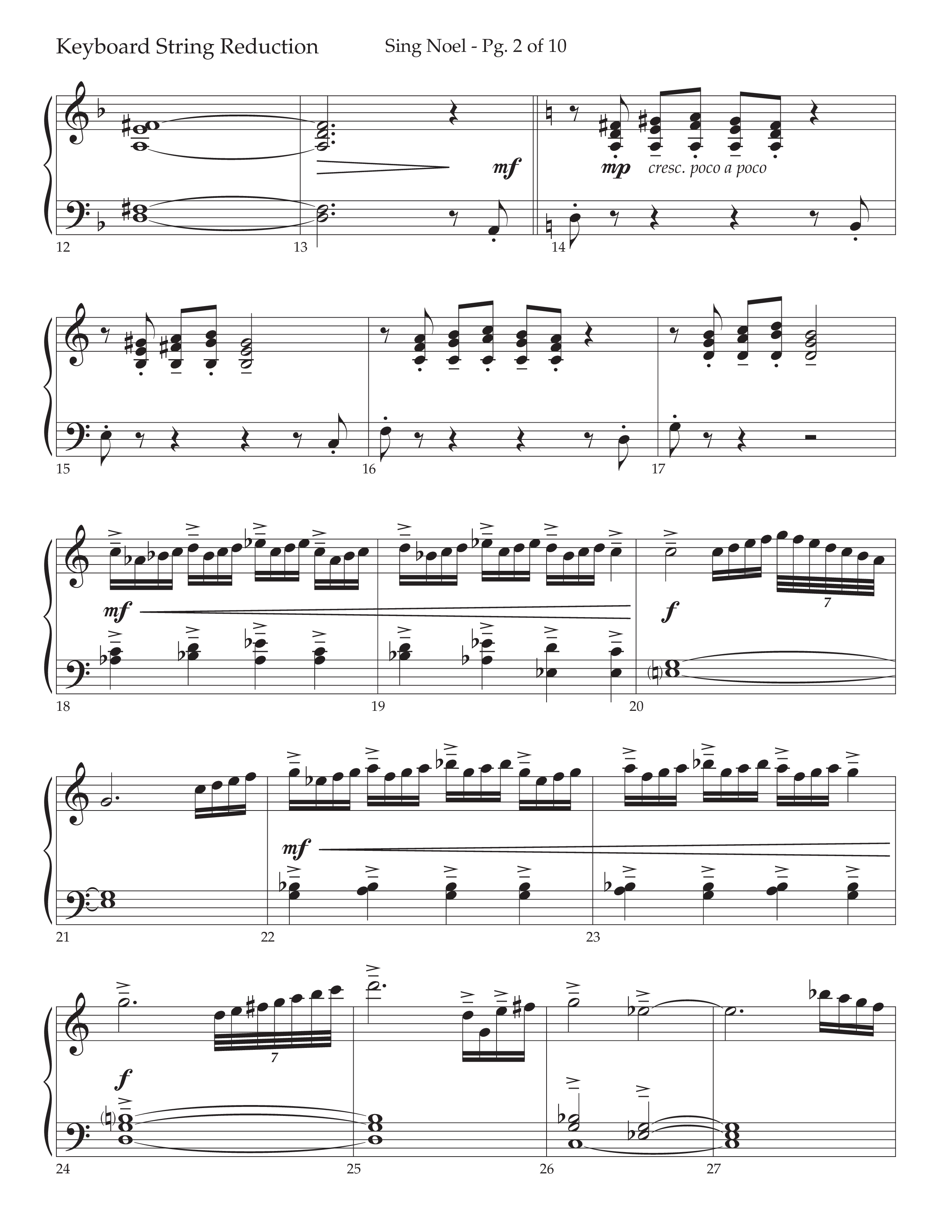 Sing Noel (with Angels We Have Heard on High) (Choral Anthem SATB) String Reduction (Lifeway Choral / Arr. Cliff Duren)