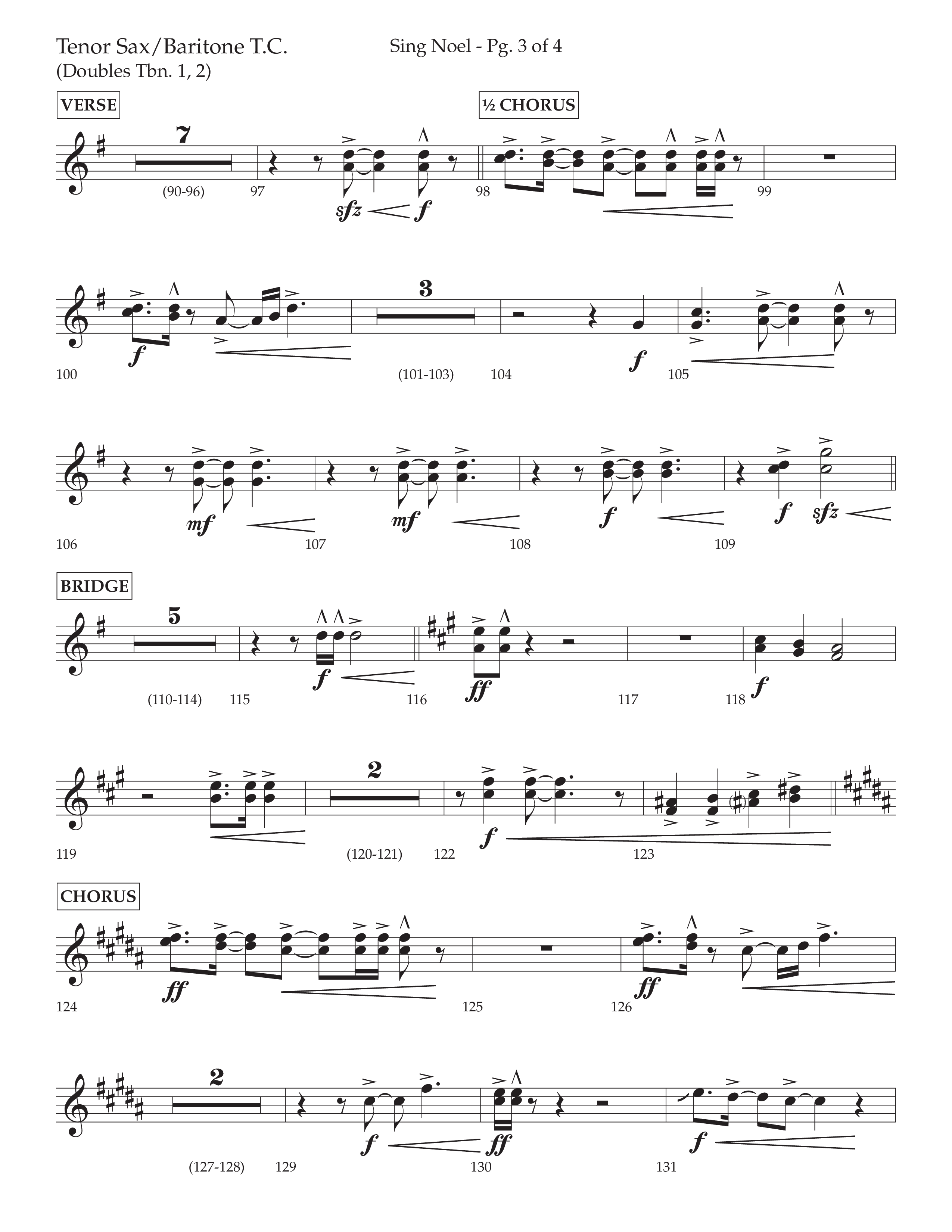 Sing Noel (with Angels We Have Heard on High) (Choral Anthem SATB) Tenor Sax/Baritone T.C. (Lifeway Choral / Arr. Cliff Duren)