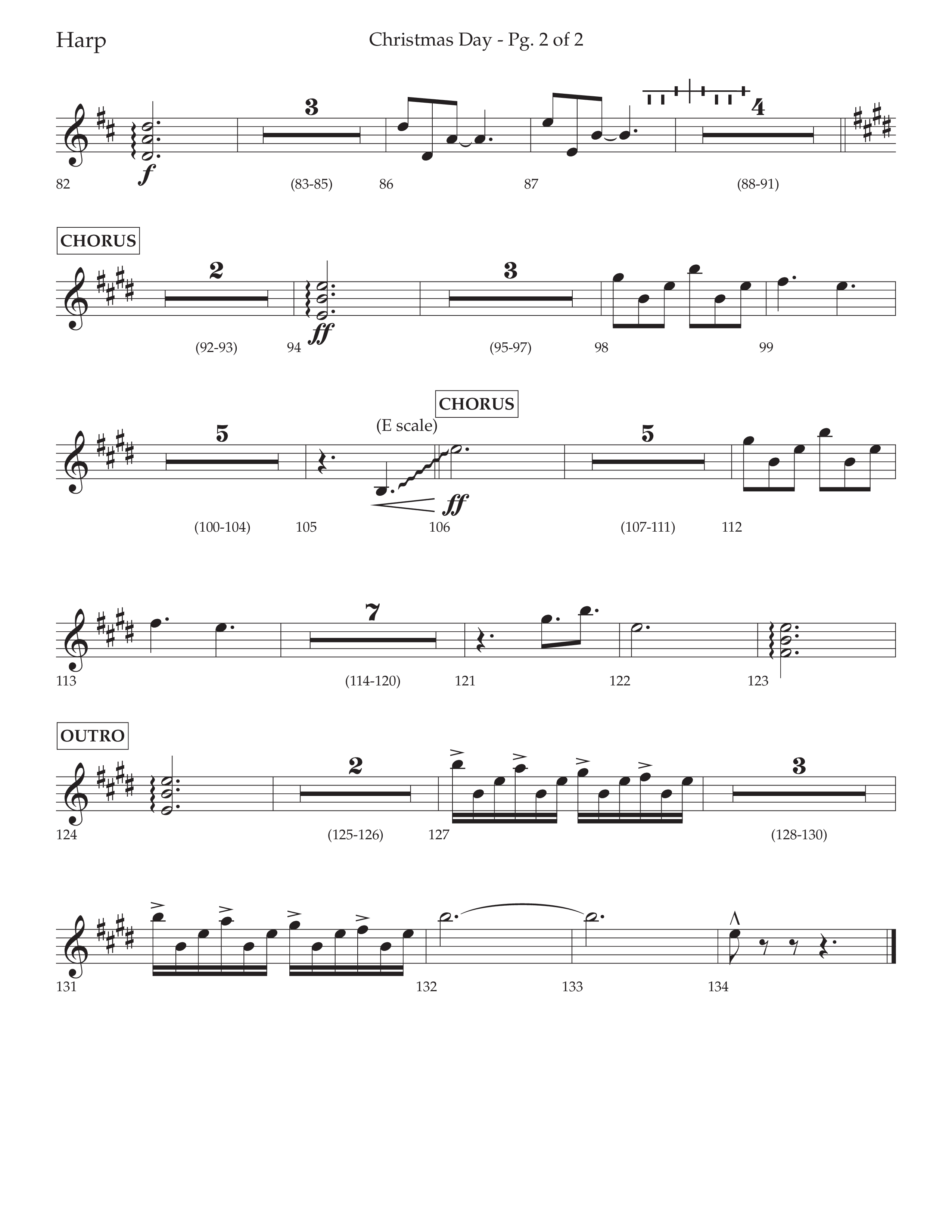 Christmas Day (Choral Anthem SATB) Harp (Lifeway Choral / Arr. David Wise / Orch. Cliff Duren)