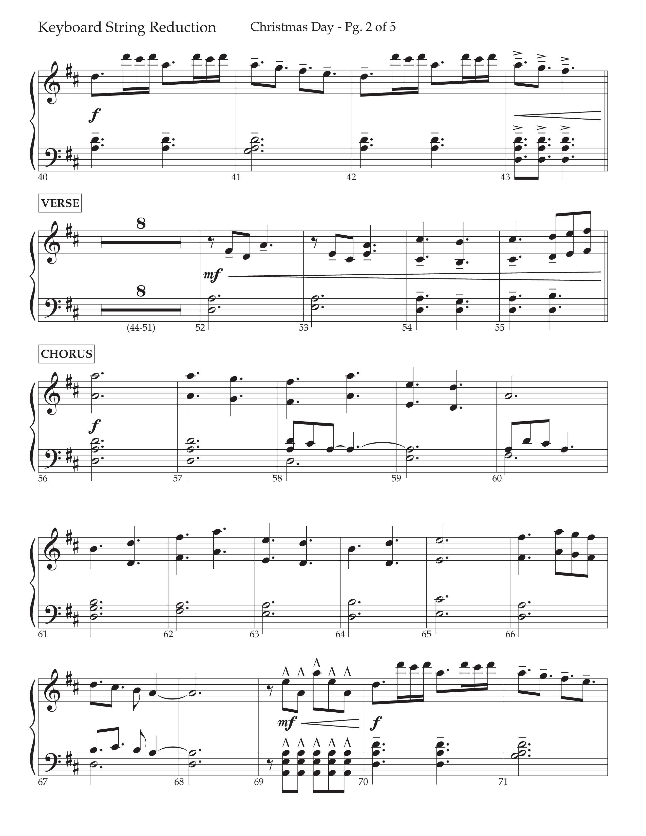 Christmas Day (Choral Anthem SATB) String Reduction (Lifeway Choral / Arr. David Wise / Orch. Cliff Duren)