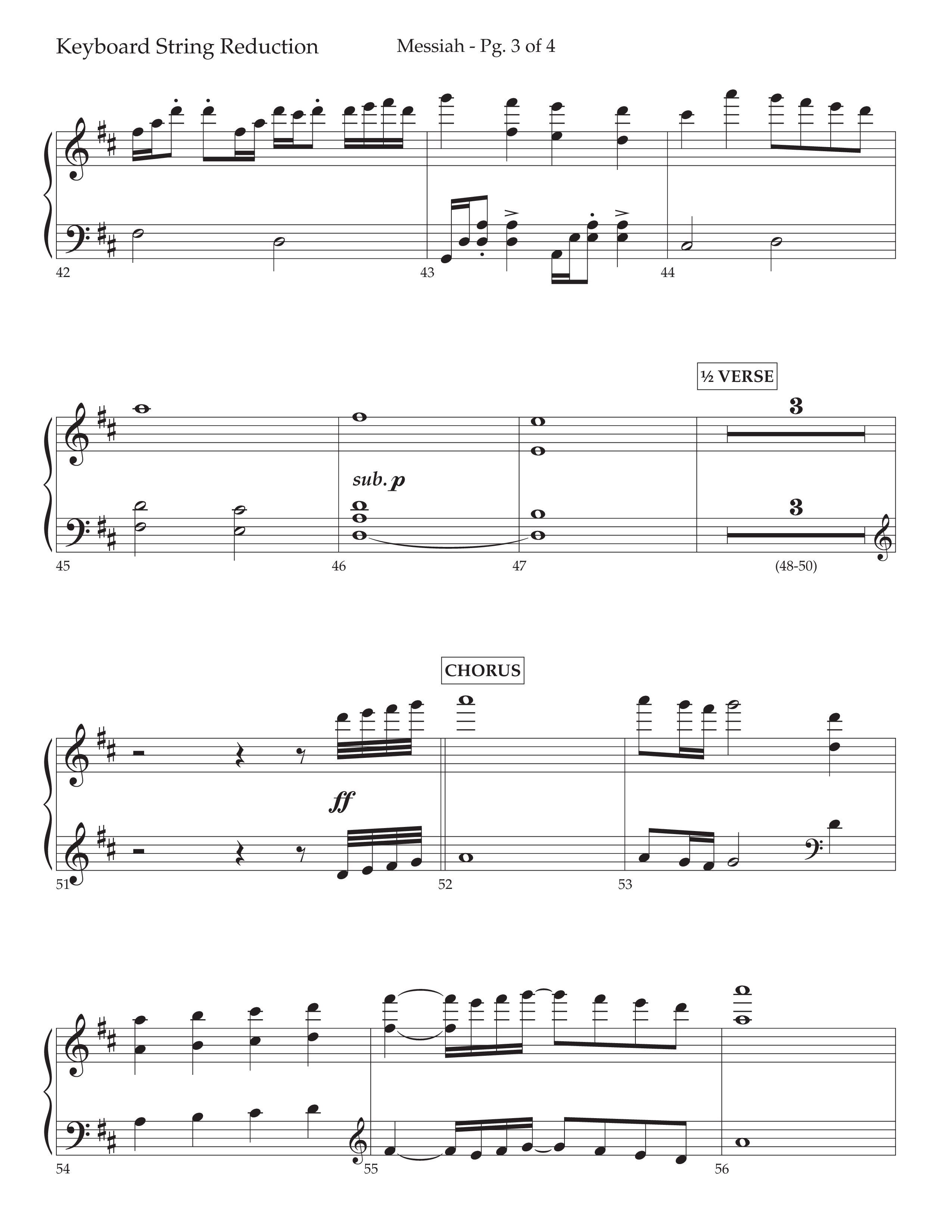 Messiah (Choral Anthem SATB) String Reduction (Lifeway Choral / Arr. David Wise / Orch. Bradley Knight)