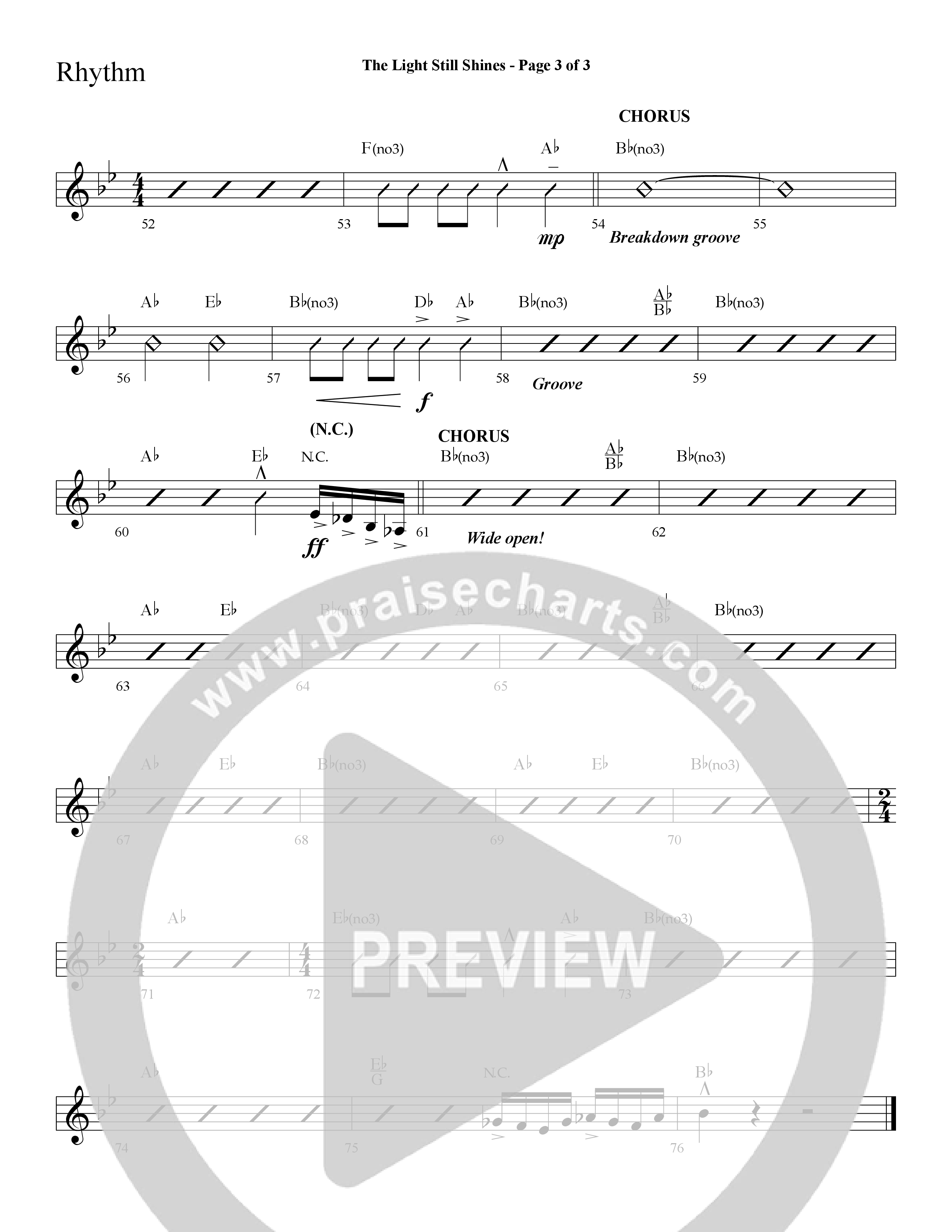 The Light Still Shines (Choral Anthem SATB) Lead Melody & Rhythm (Lifeway Choral / Arr. Cliff Duren)