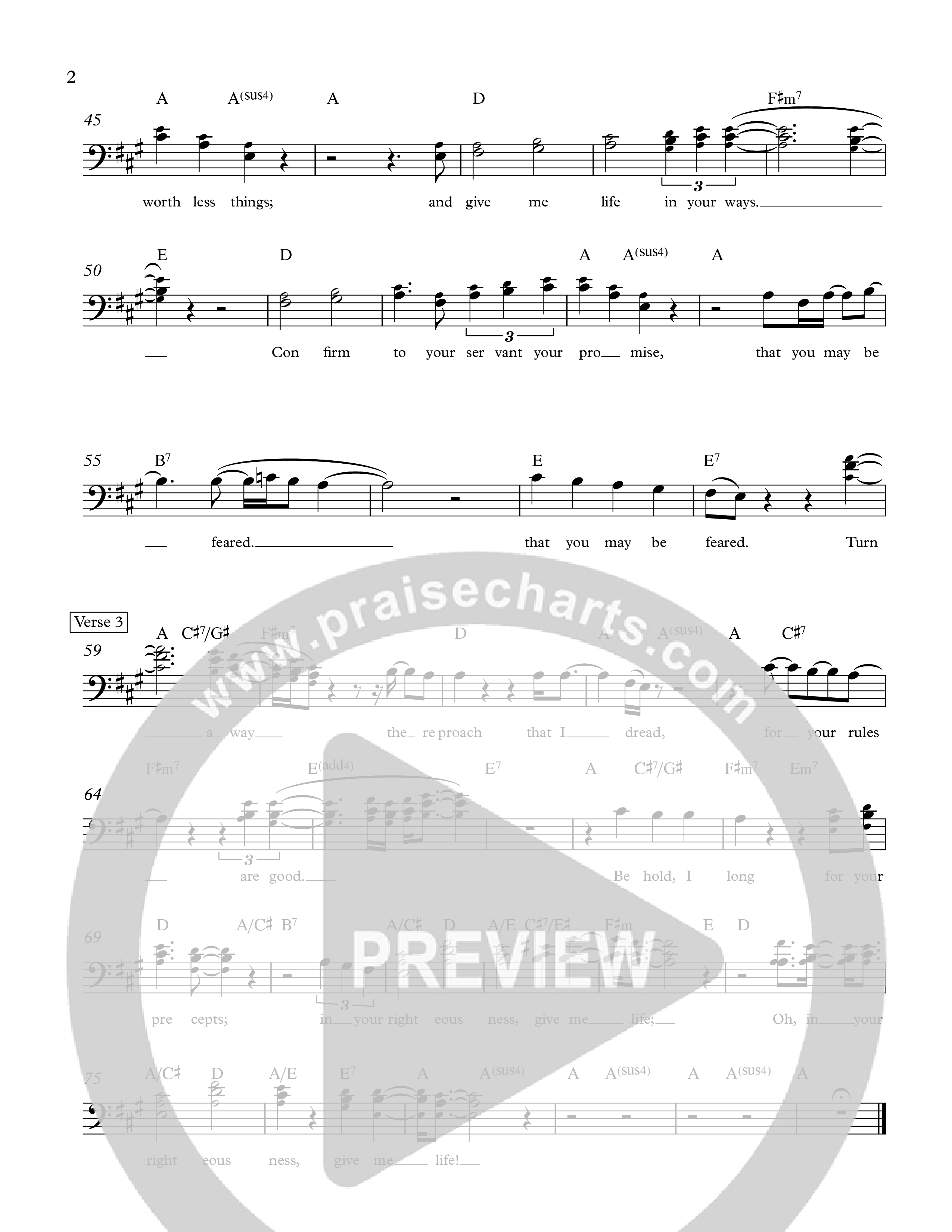 Psalm 119:33-40 Lead Sheet Melody (The Corner Room)