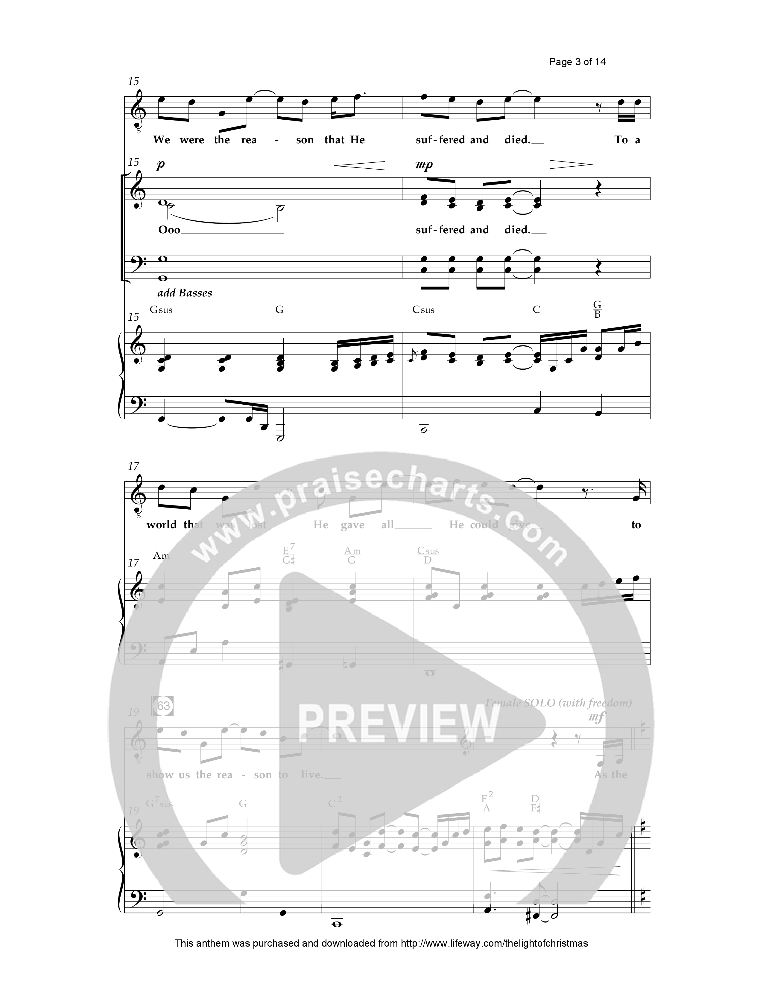 We Are The Reason (Choral Anthem SATB) Anthem (SATB/Piano) (Lifeway Worship / Arr. Cliff Duren)
