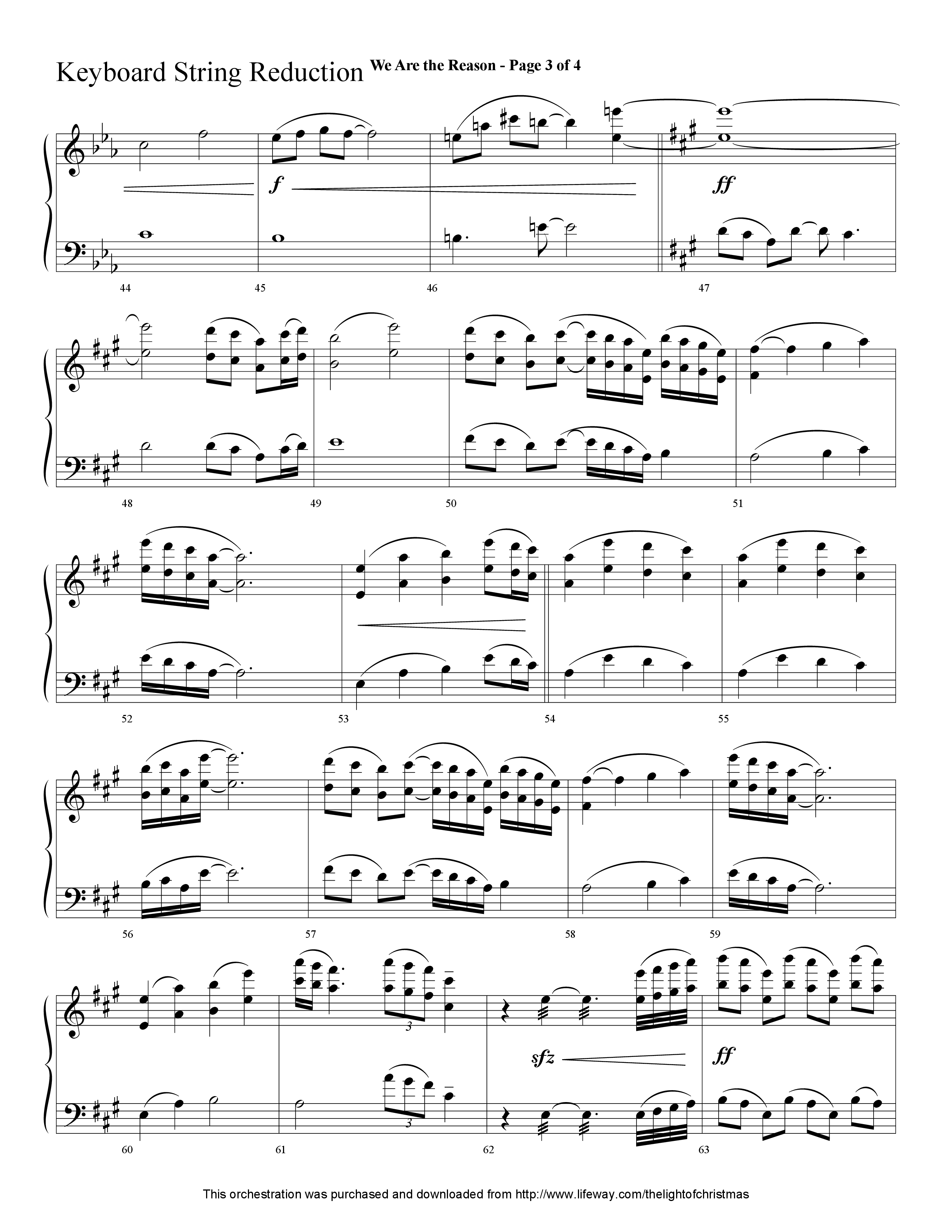 We Are The Reason (Choral Anthem SATB) String Reduction (Lifeway Worship / Arr. Cliff Duren)