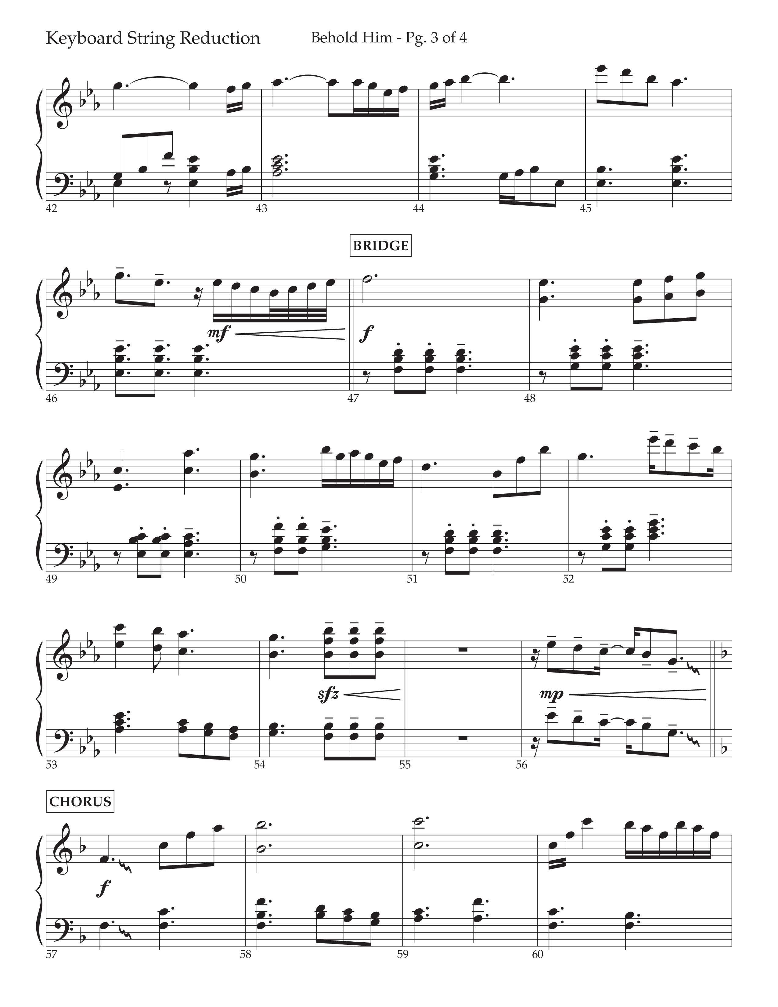 Behold Him (Choral Anthem SATB) String Reduction (Lifeway Choral / Arr. David Wise / Orch. Cliff Duren)