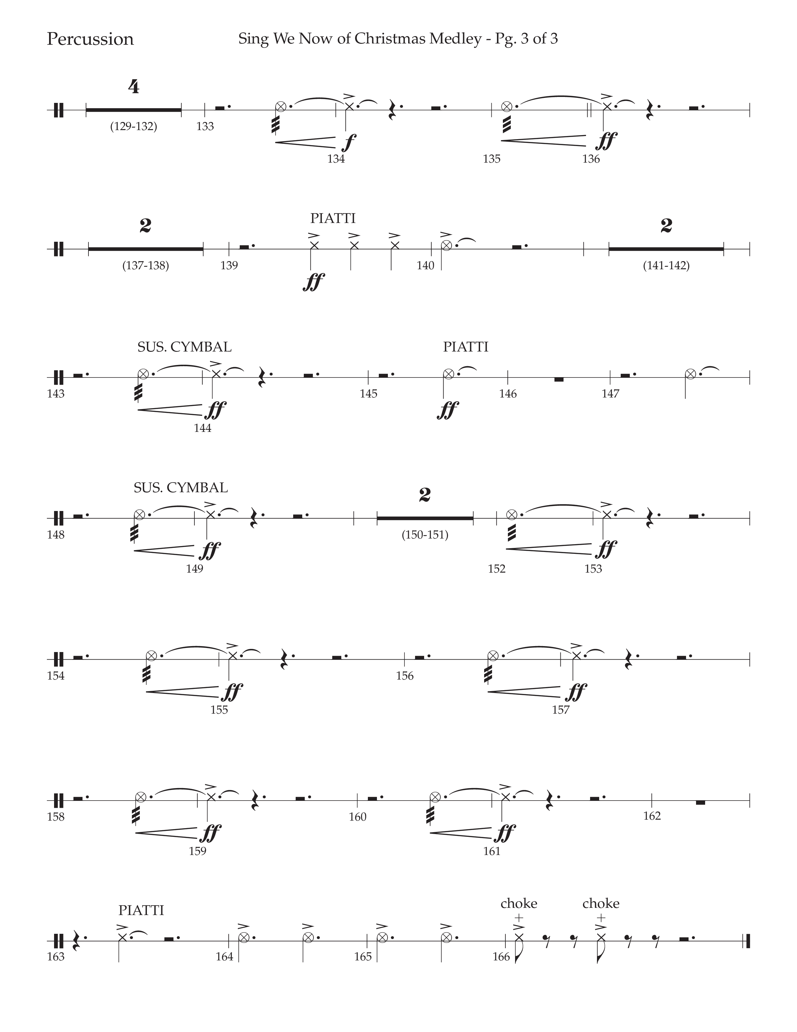 Sing We Now of Christmas Medley (Choral Anthem SATB) Percussion (Lifeway Choral / Arr. David Wise / Orch. Bradley Knight)