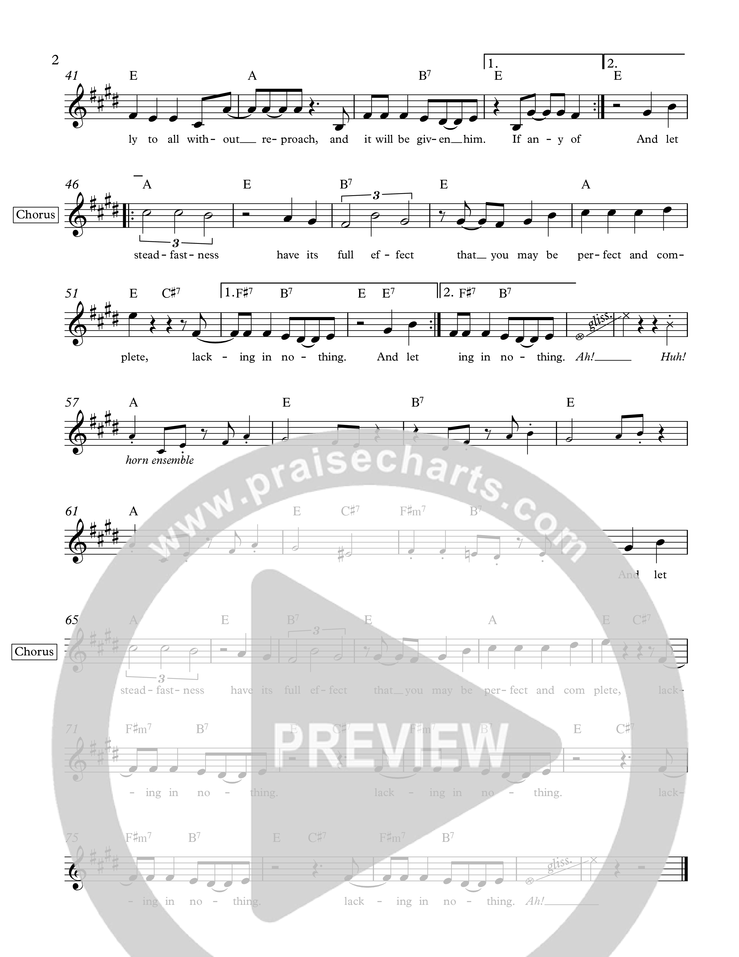 James 1:2-5 Lead Sheet Melody (The Corner Room)