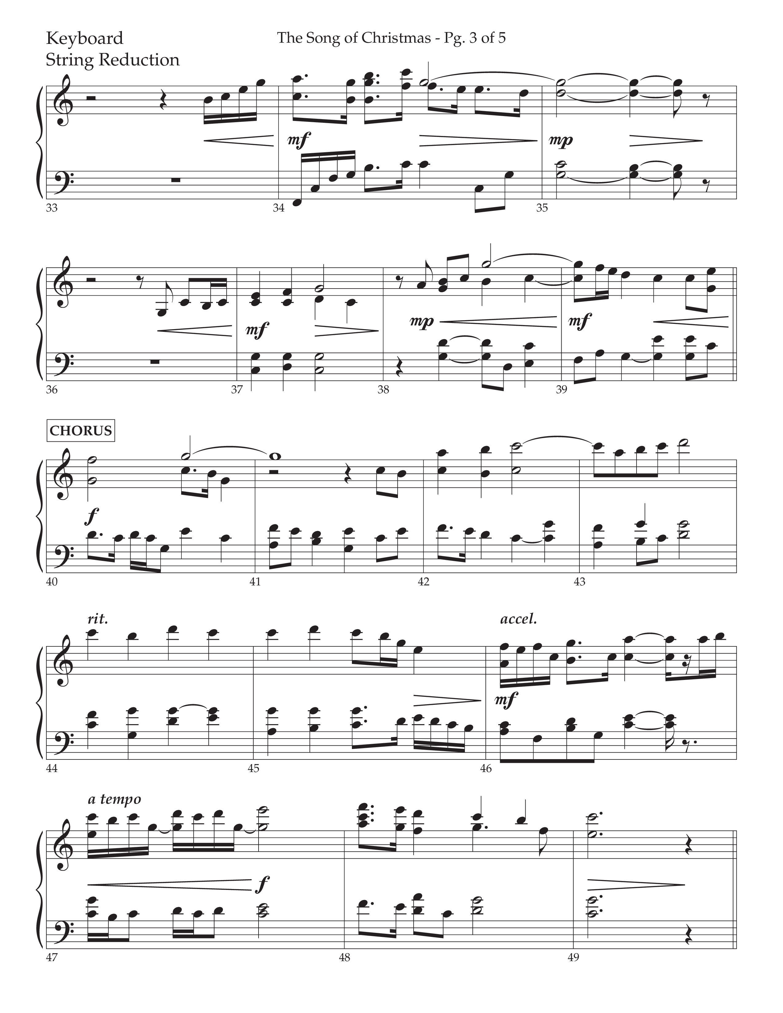 The Song Of Christmas (Choral Anthem SATB) String Reduction (Lifeway Choral / Arr. David Wise / Orch. David Shipps)