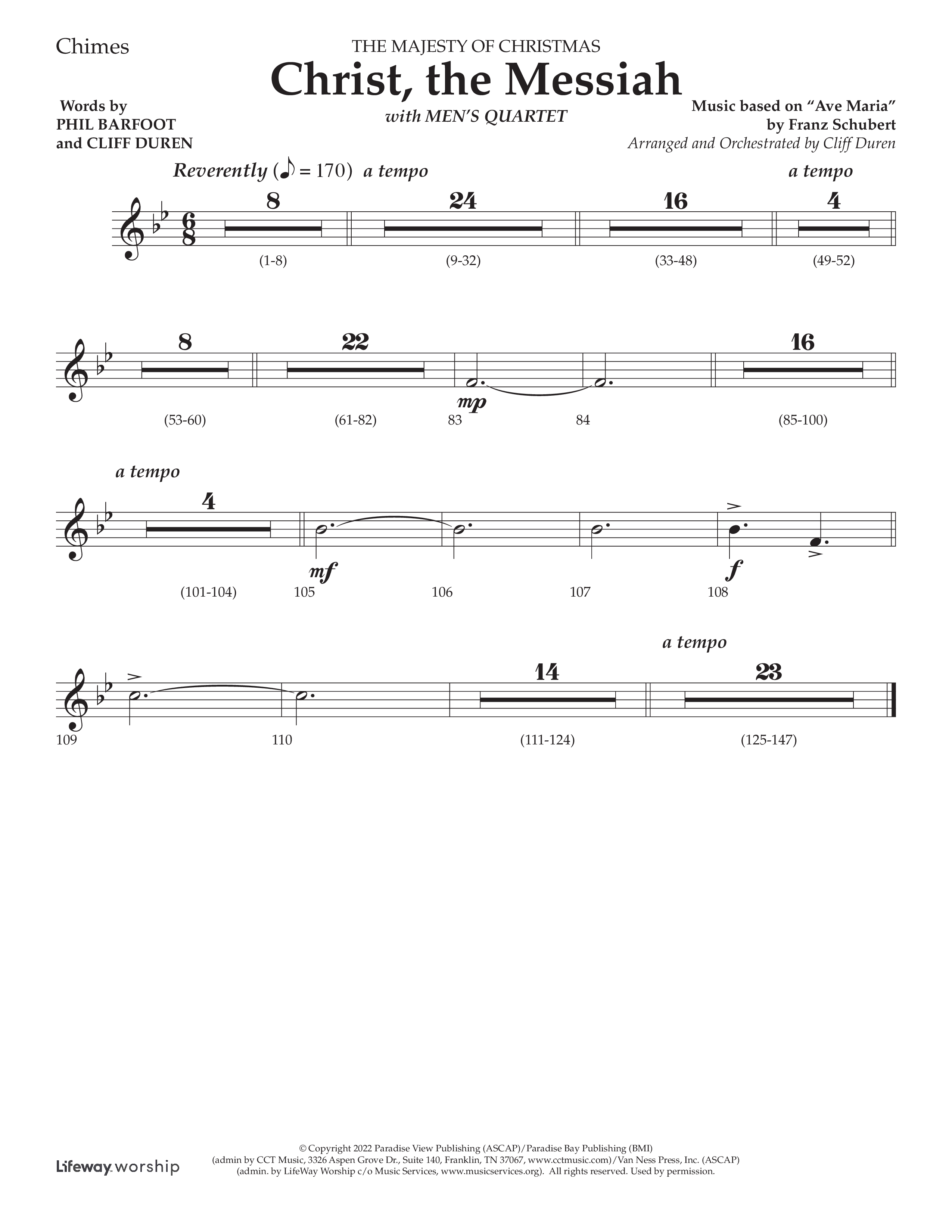 Christ the Messiah (Choral Anthem SATB) Chimes (Lifeway Choral / Arr. Cliff Duren)