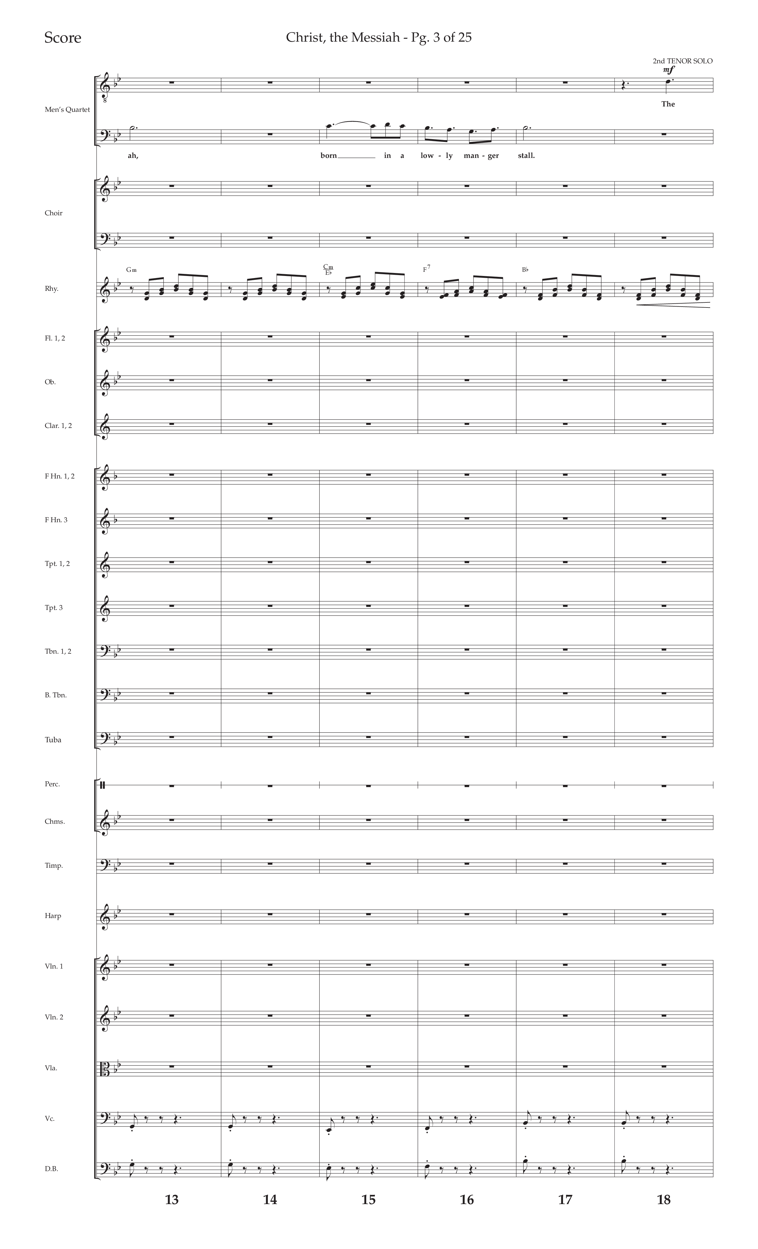 Christ the Messiah (Choral Anthem SATB) Conductor's Score (Lifeway Choral / Arr. Cliff Duren)