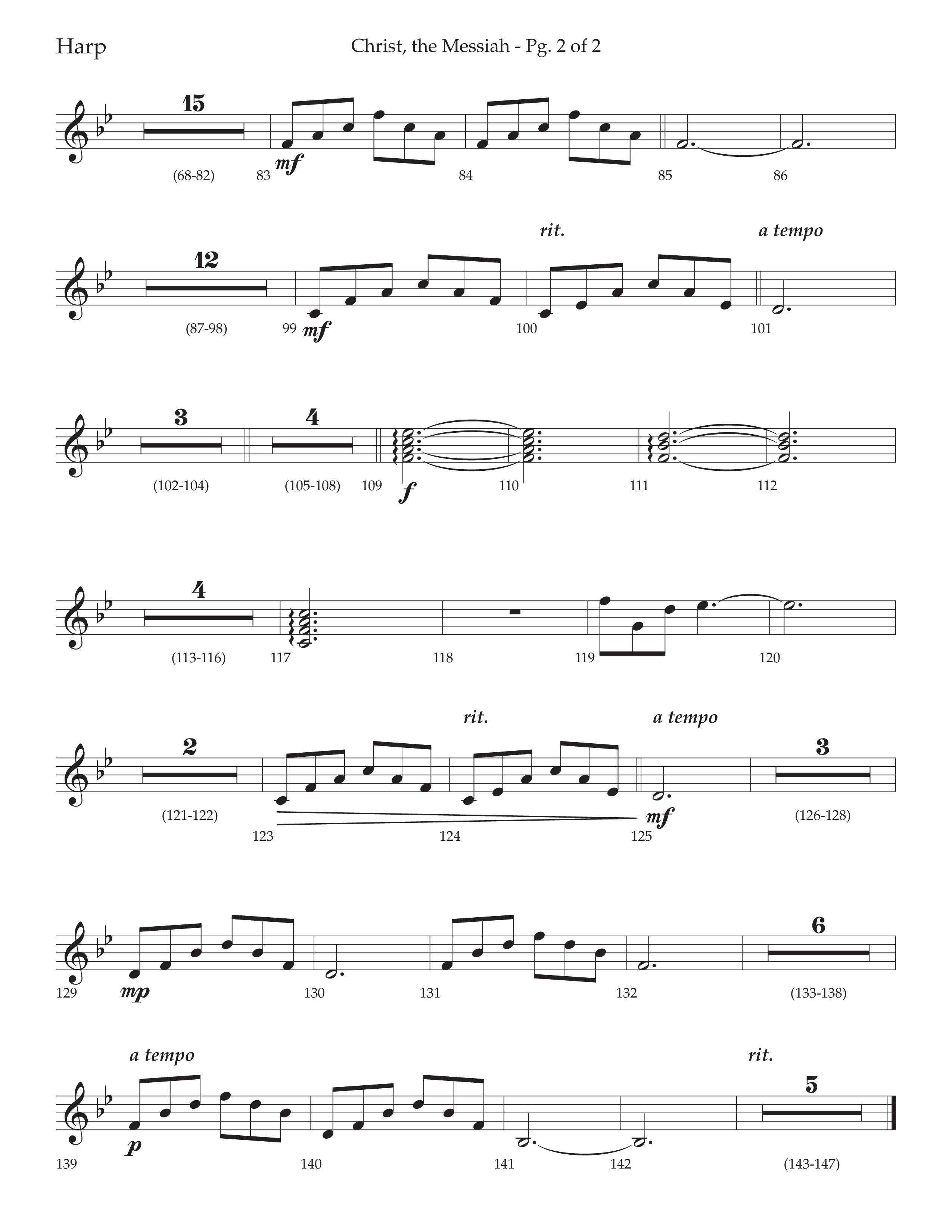 Christ the Messiah (Choral Anthem SATB) Harp (Lifeway Choral / Arr. Cliff Duren)