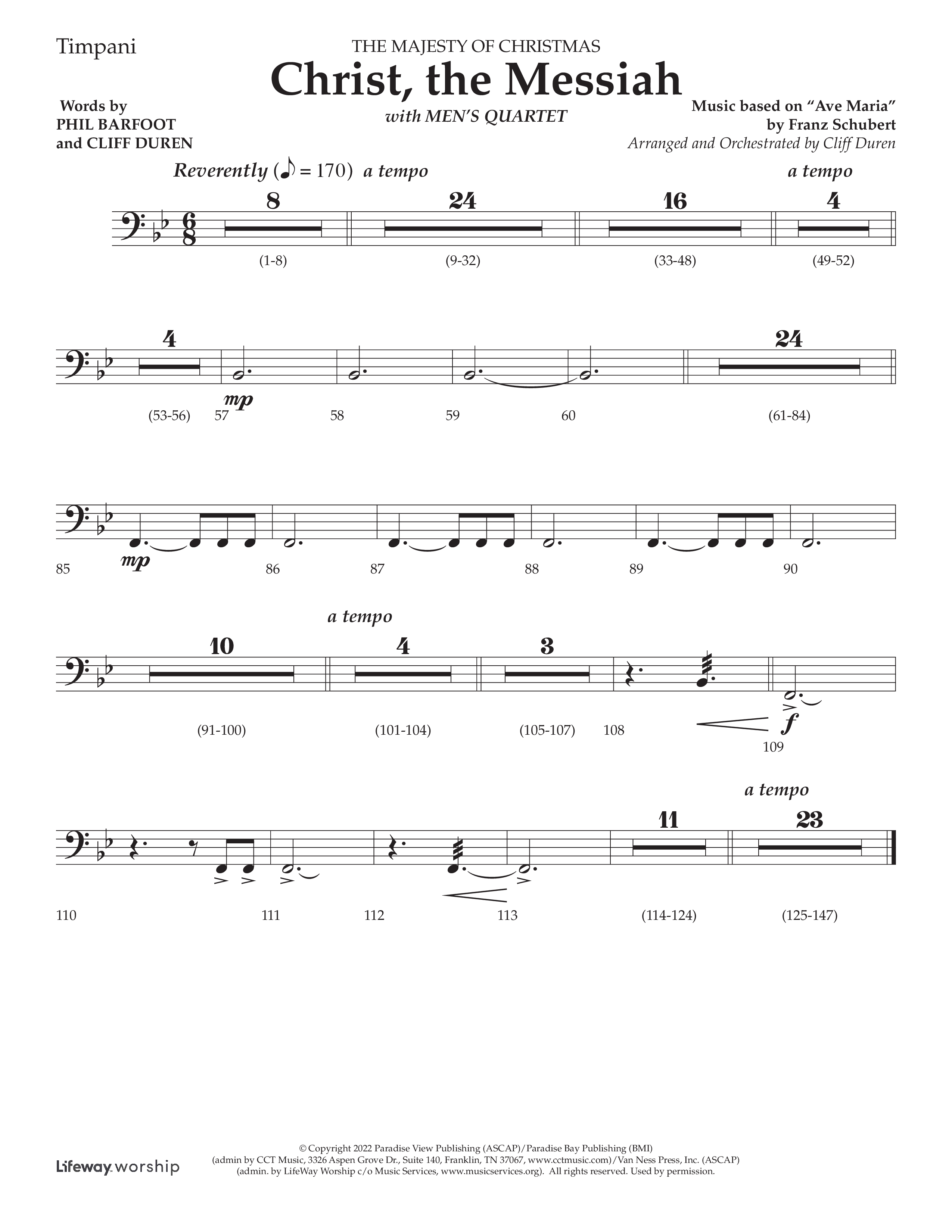 Christ the Messiah (Choral Anthem SATB) Timpani (Lifeway Choral / Arr. Cliff Duren)