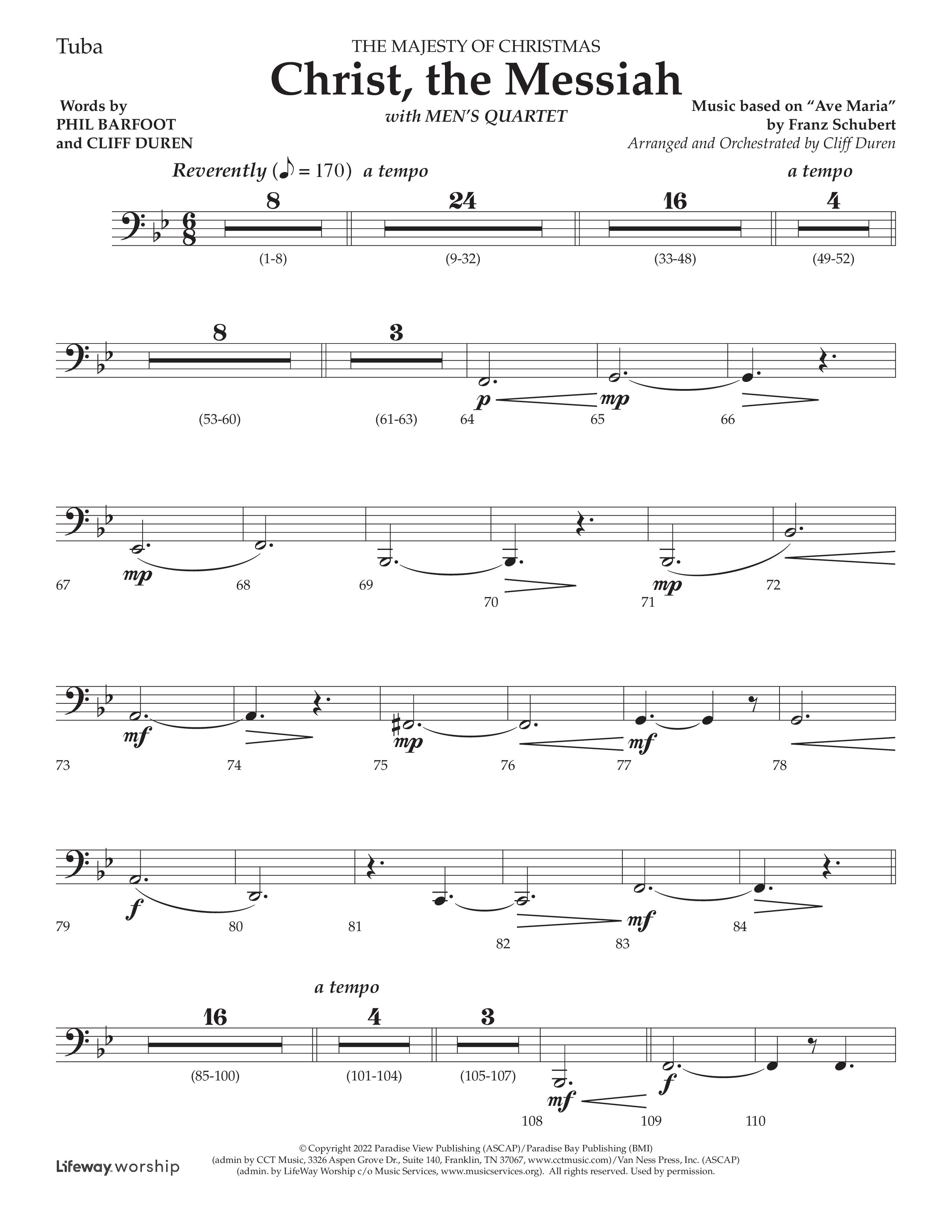Christ the Messiah (Choral Anthem SATB) Tuba (Lifeway Choral / Arr. Cliff Duren)