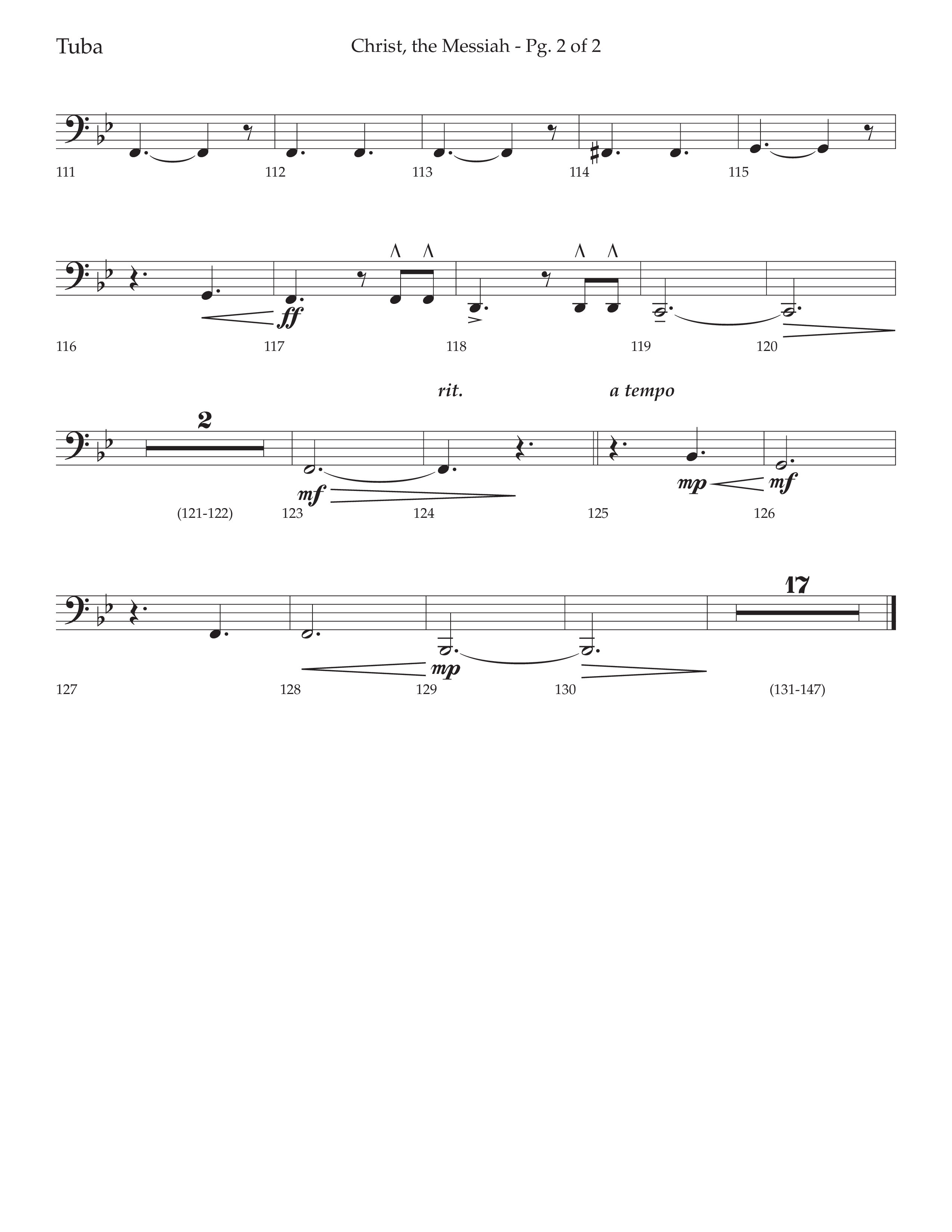 Christ the Messiah (Choral Anthem SATB) Tuba (Lifeway Choral / Arr. Cliff Duren)