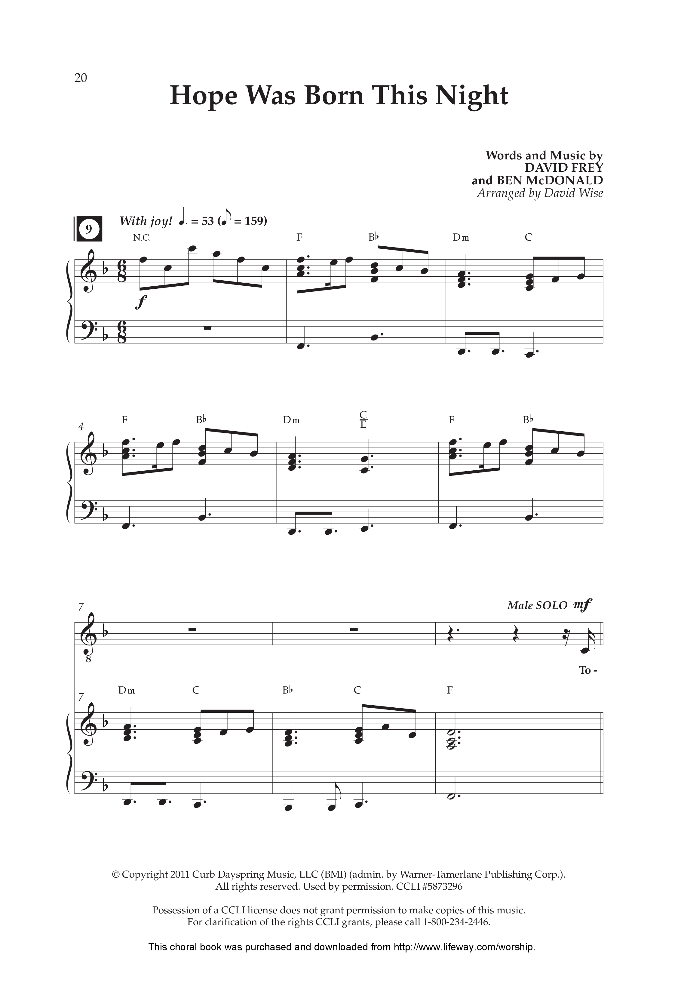 The Miracle Of Christmas (12 Song Choral Collection) Song 2 (Piano SATB) (Lifeway Choral / Arr. Bradley Knight / Arr. David Shipps / Arr. David Wise / Arr. Cody McVey)