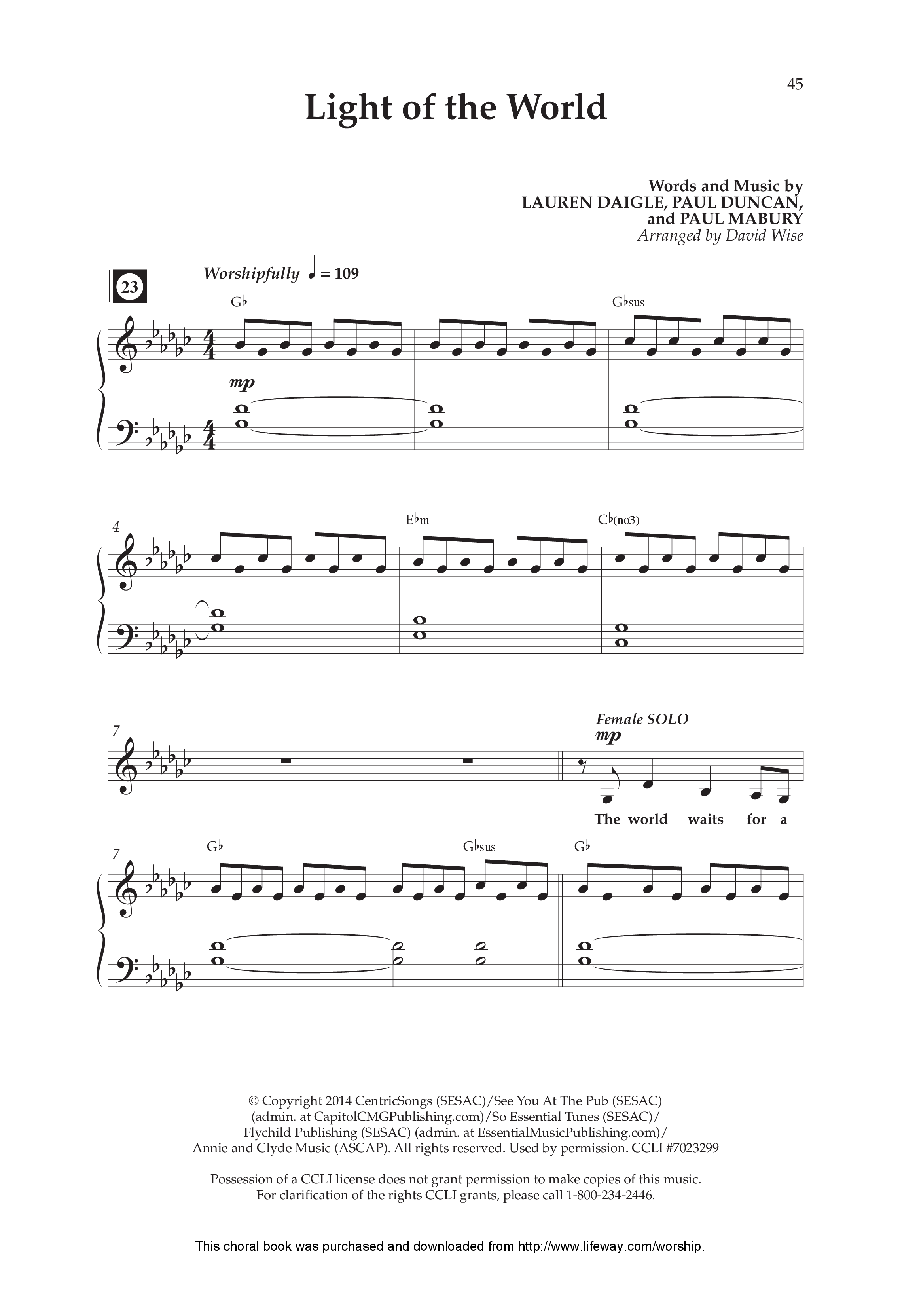 The Miracle Of Christmas (12 Song Choral Collection) Song 4 (Piano SATB) (Lifeway Choral / Arr. Bradley Knight / Arr. David Shipps / Arr. David Wise / Arr. Cody McVey)