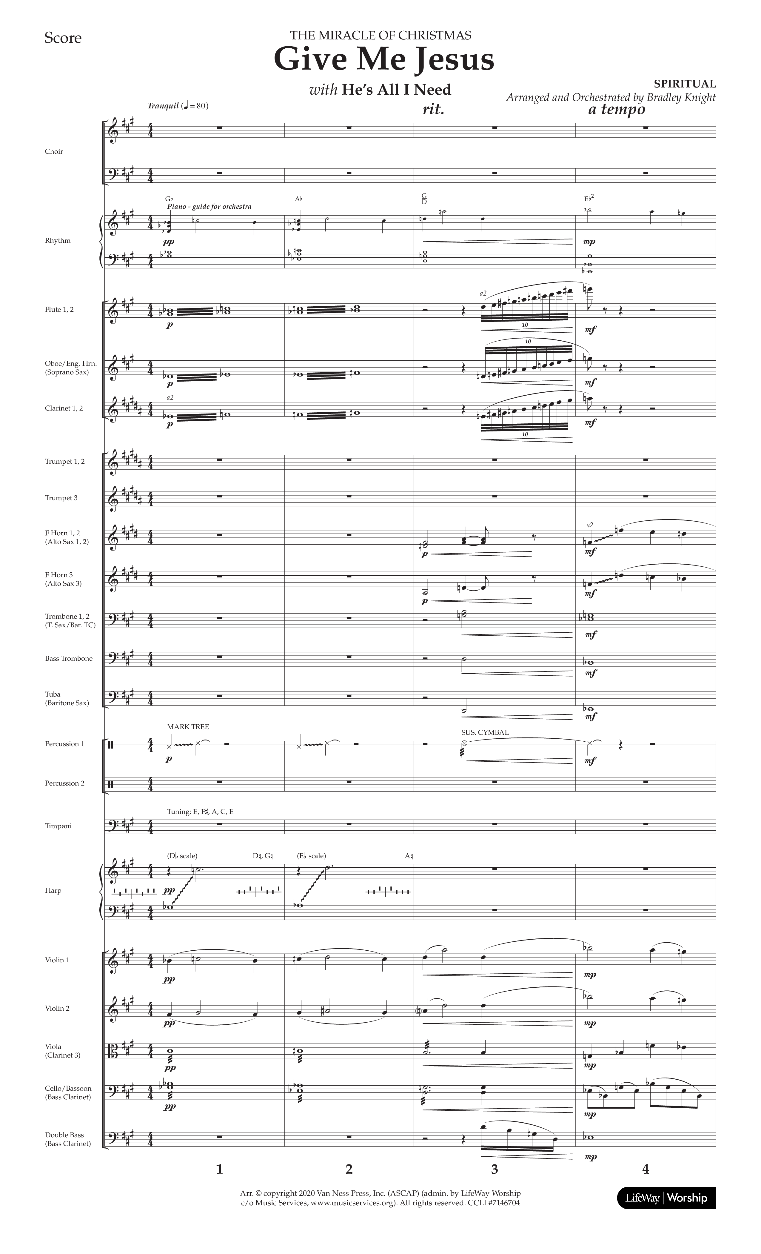 The Miracle Of Christmas (12 Song Choral Collection) Song 5 (Orchestration) (Lifeway Choral / Arr. Bradley Knight / Arr. David Shipps / Arr. David Wise / Arr. Cody McVey)