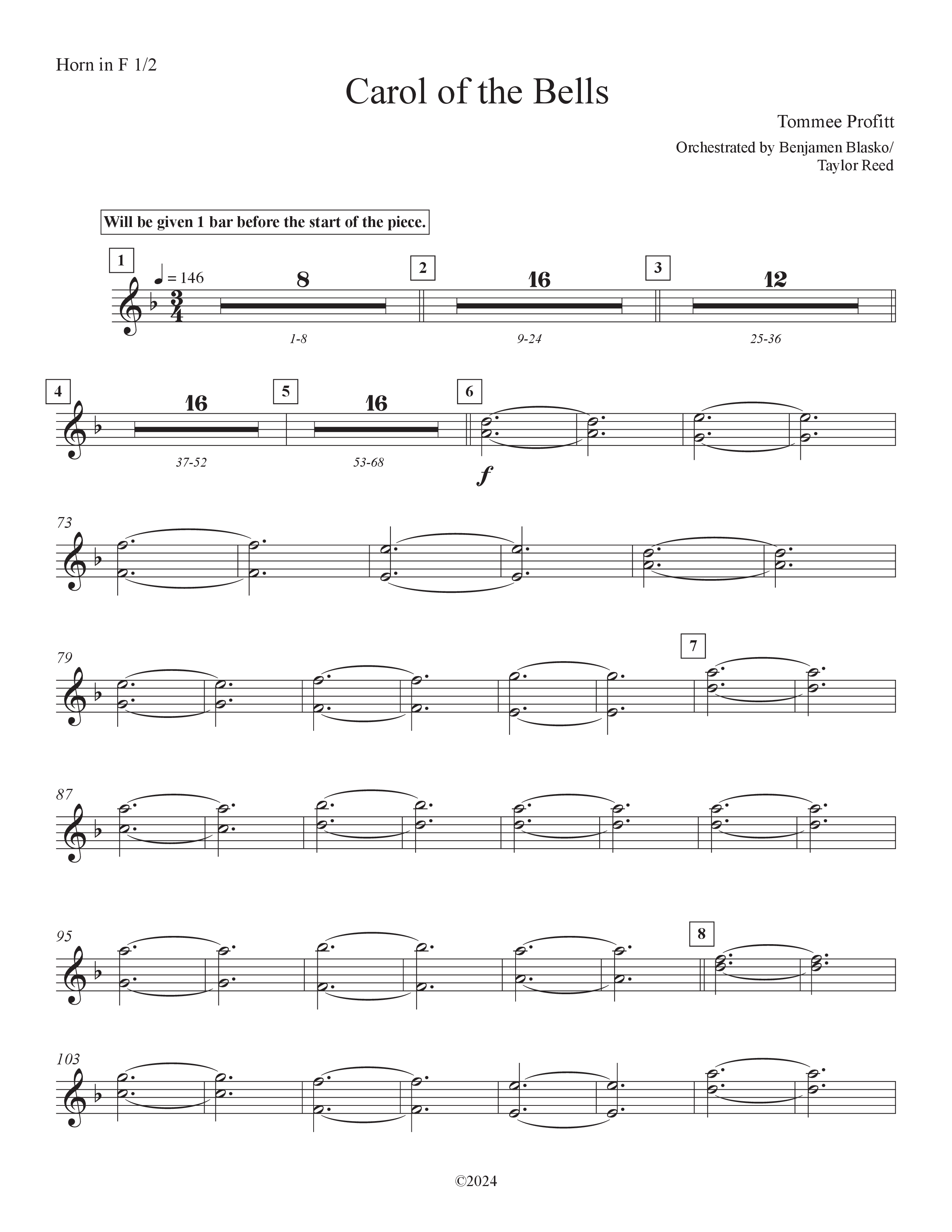 Carol Of The Bells (10th Anniversary Edition) Brass Pack (Tommee Profitt)