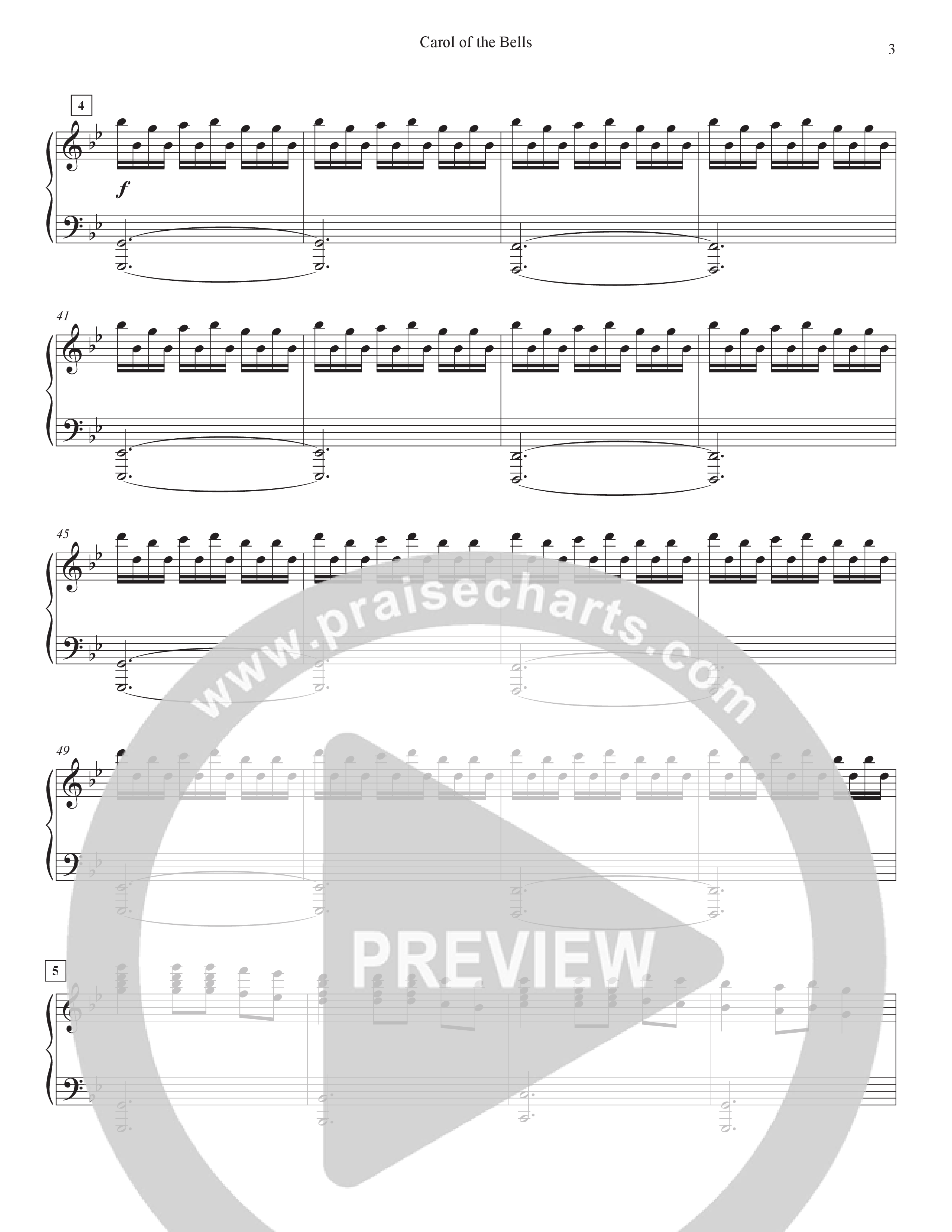 Carol Of The Bells (10th Anniversary Edition) Piano Sheet (Tommee Profitt)