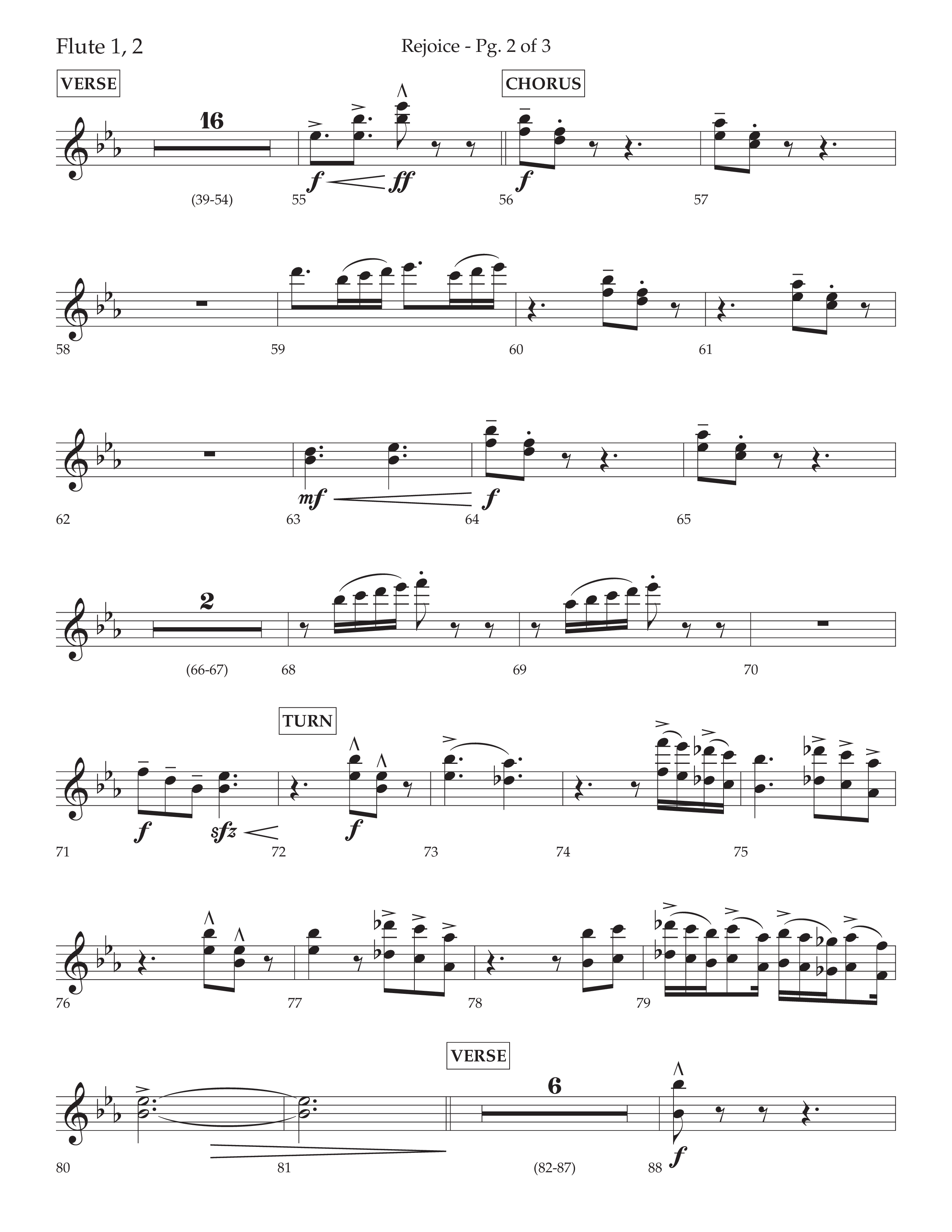 Rejoice (Choral Anthem SATB) Flute 1/2 (Lifeway Choral / Arr. Cliff Duren)