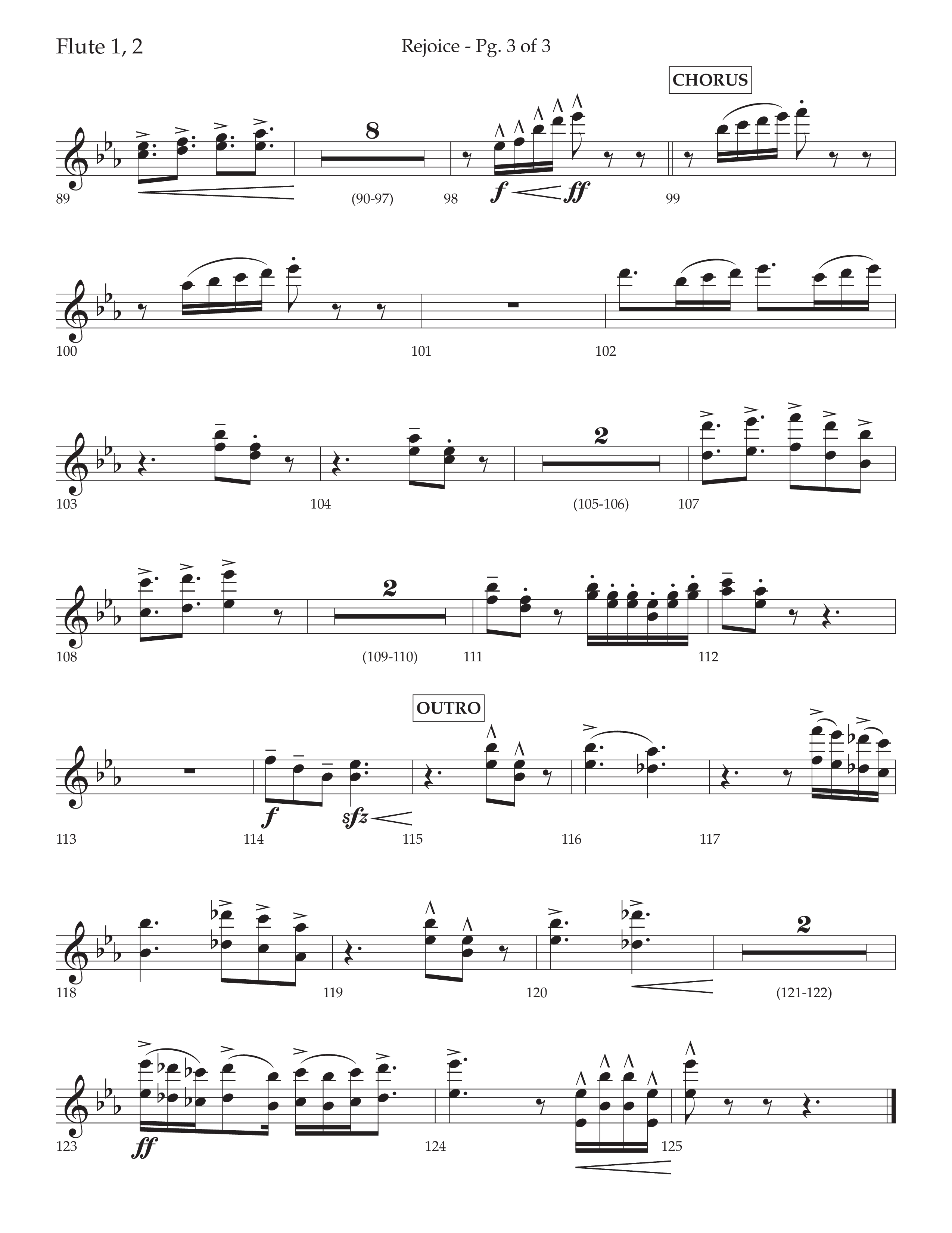 Rejoice (Choral Anthem SATB) Flute 1/2 (Lifeway Choral / Arr. Cliff Duren)