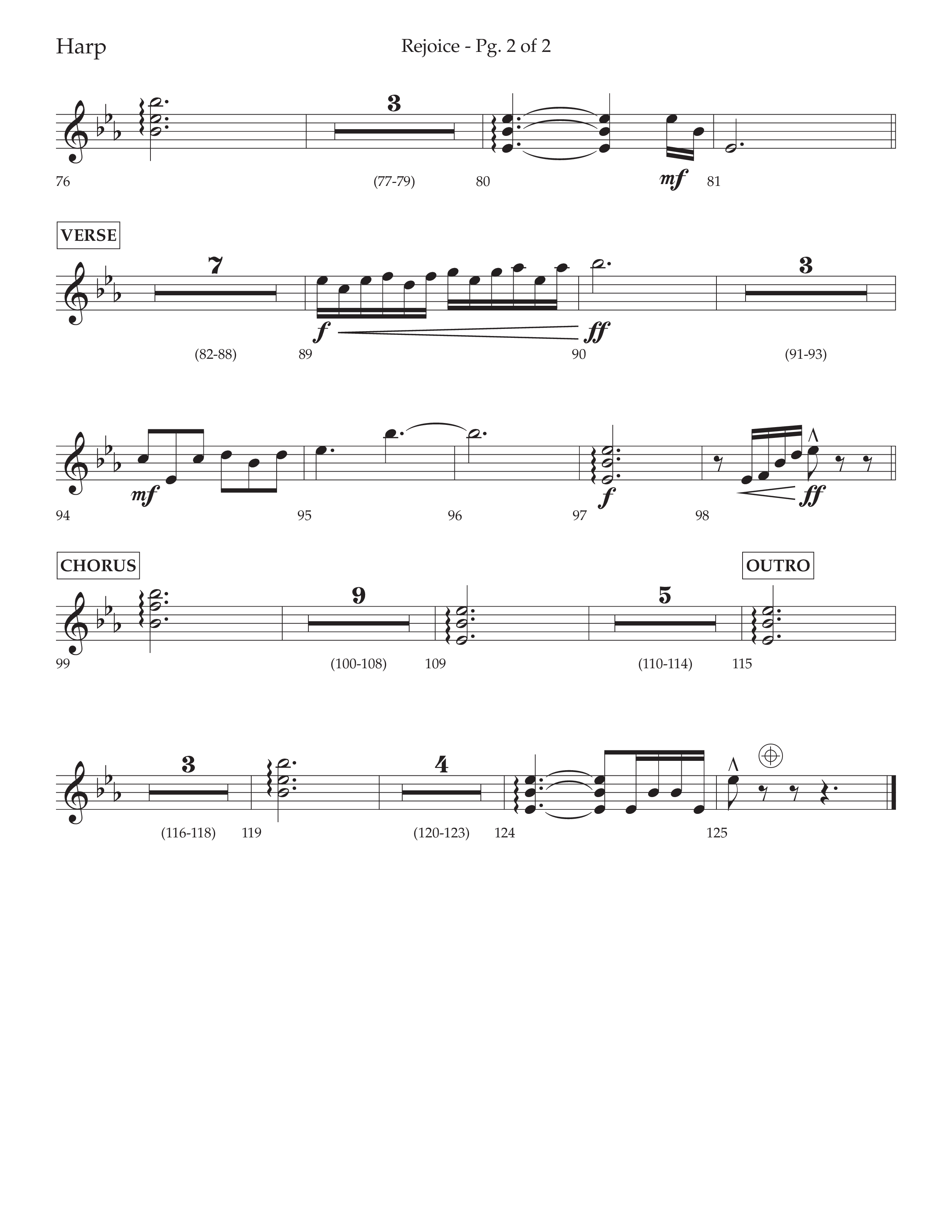 Rejoice (Choral Anthem SATB) Harp (Lifeway Choral / Arr. Cliff Duren)