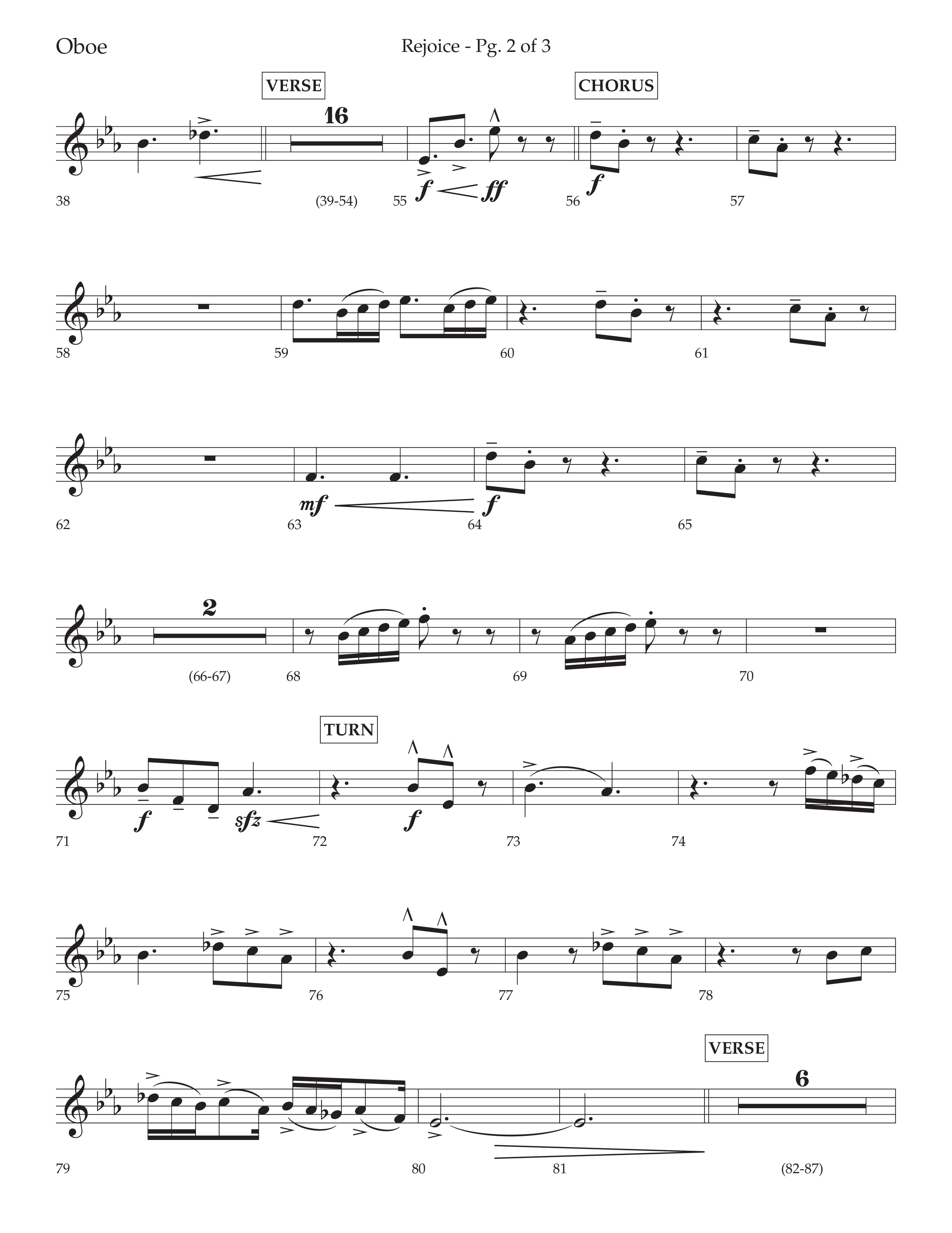 Rejoice (Choral Anthem SATB) Oboe (Lifeway Choral / Arr. Cliff Duren)