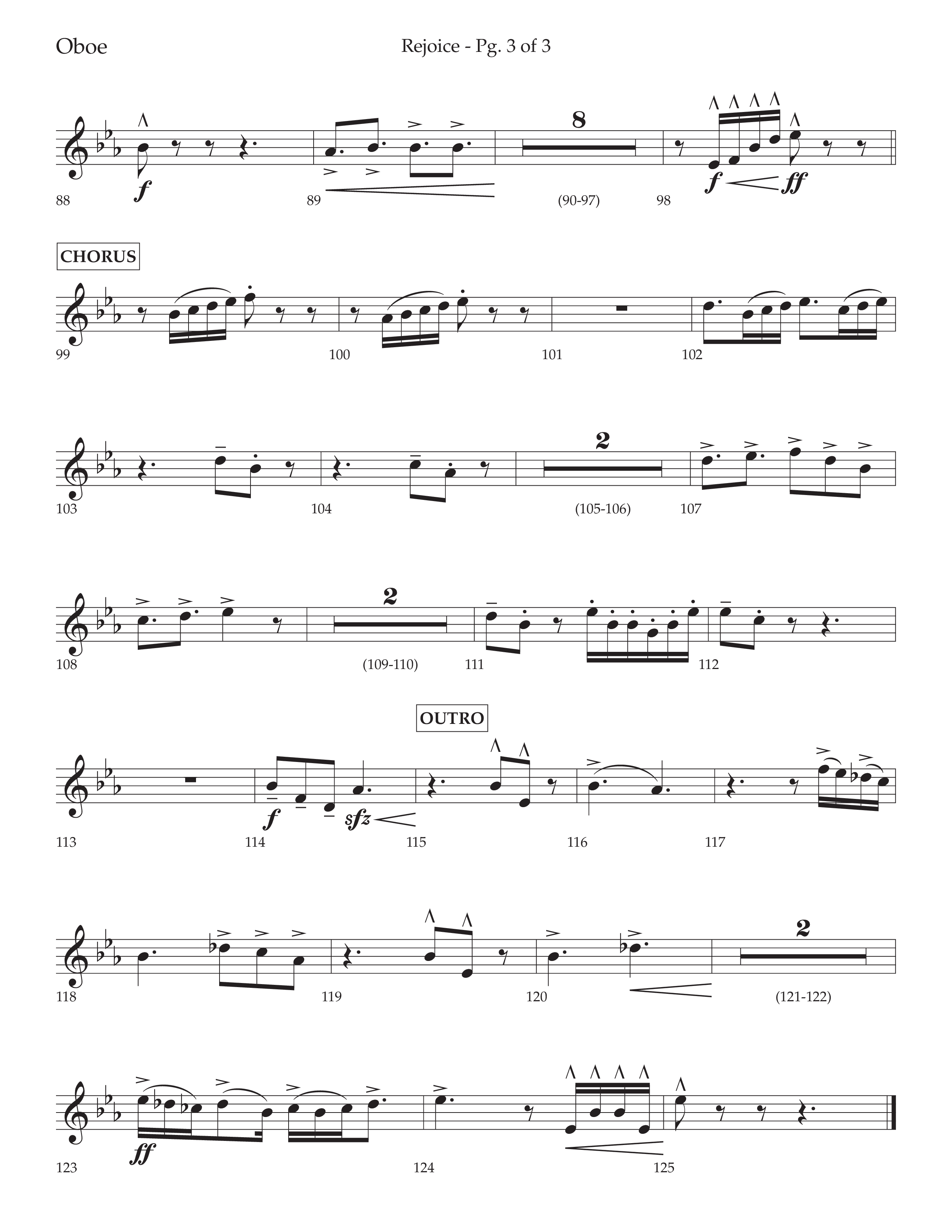 Rejoice (Choral Anthem SATB) Oboe (Lifeway Choral / Arr. Cliff Duren)